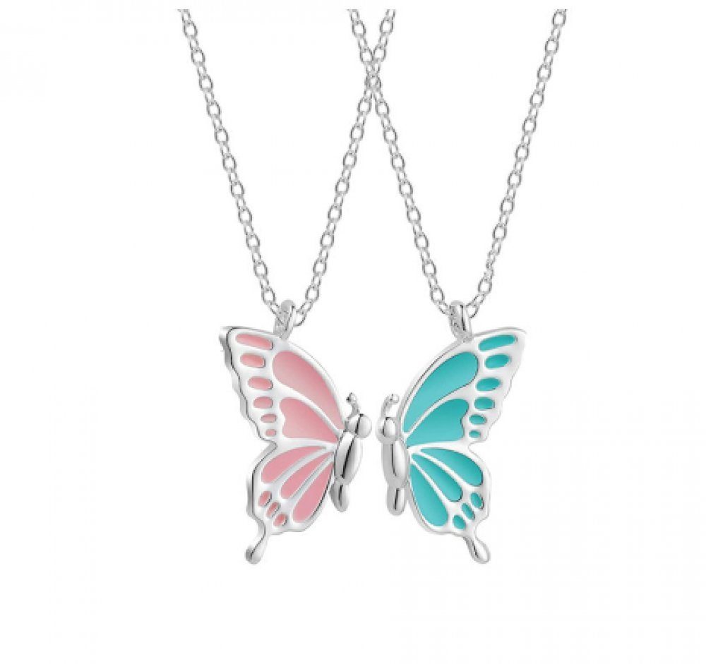Nischen-Design, schlichtes Invanter High-Sense-Paar Lange Kette Schmetterlings-Halskette,