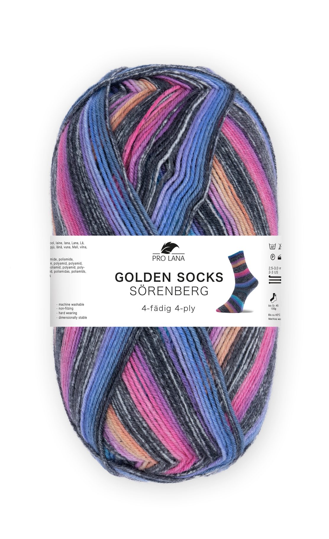 Pro Lana Golden Socks SÖRENBERG Häkelwolle, 420 m (Hochwertiges Sockengarn, das natürliche Wärme mit zuverlässiger Qualität verbindet), 100 g