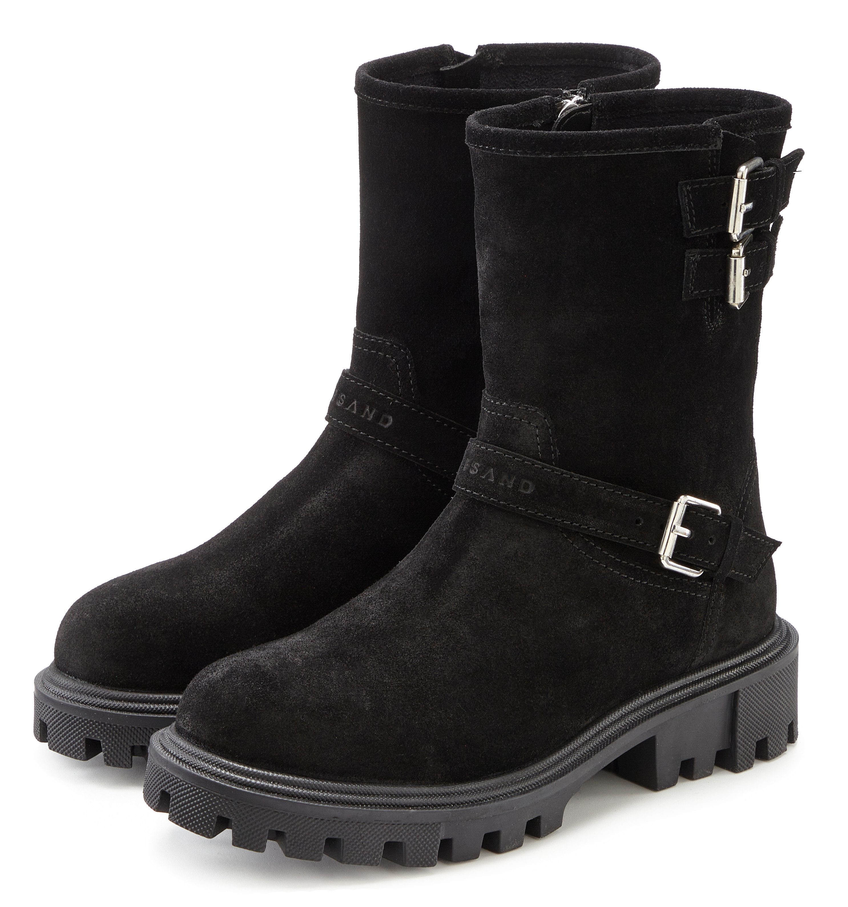 Elbsand Stiefel, Boots, Bikerboots Stiefelette aus Leder mit trendigen Zier günstig online kaufen
