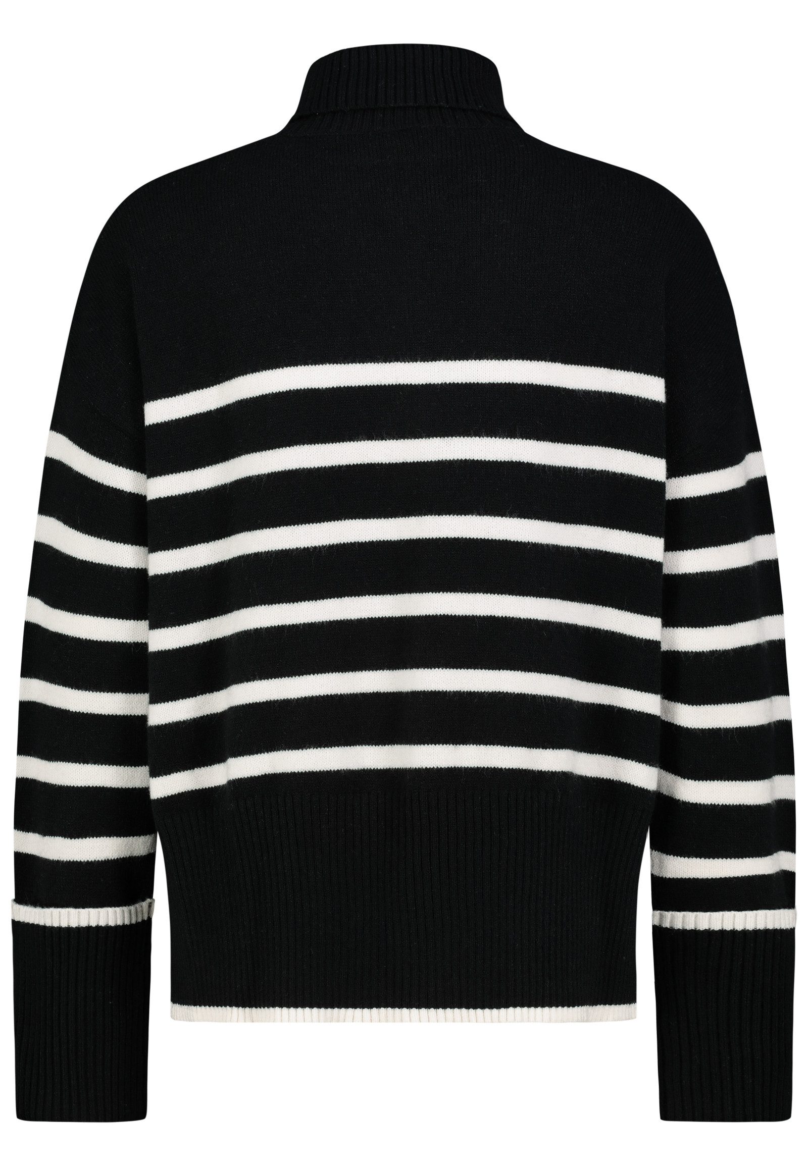 Fresh Made Strickpullover Gestreifter Rollkragenpullover günstig online kaufen