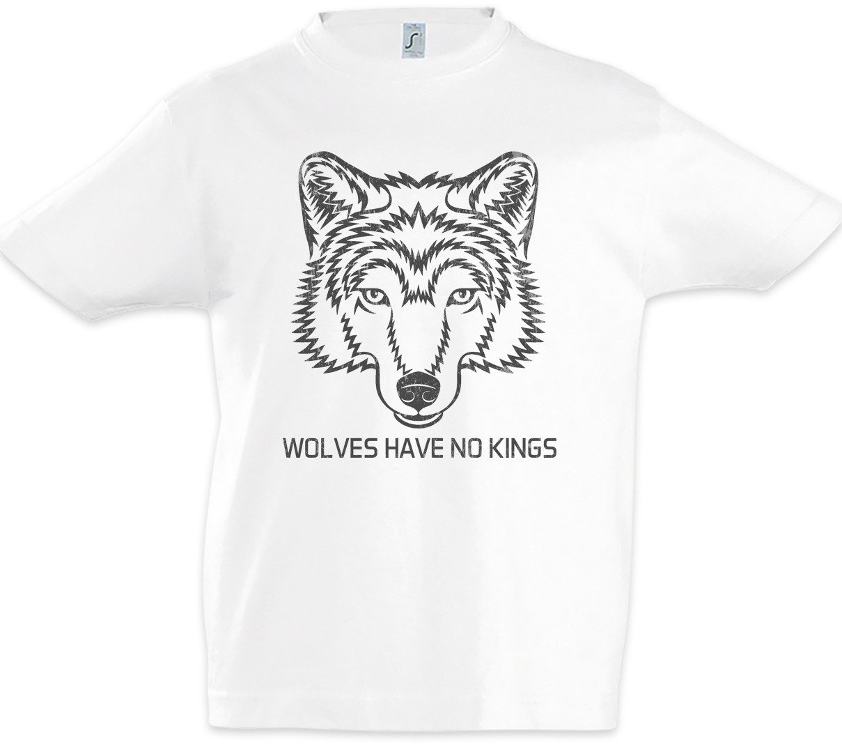 Urban Backwoods Print-Shirt Wolves Have No Kings I Kinder T-Shirt The Farseer Wolf Wulf Fun (1-tlg) Trilogy Fitz Der Weitseher