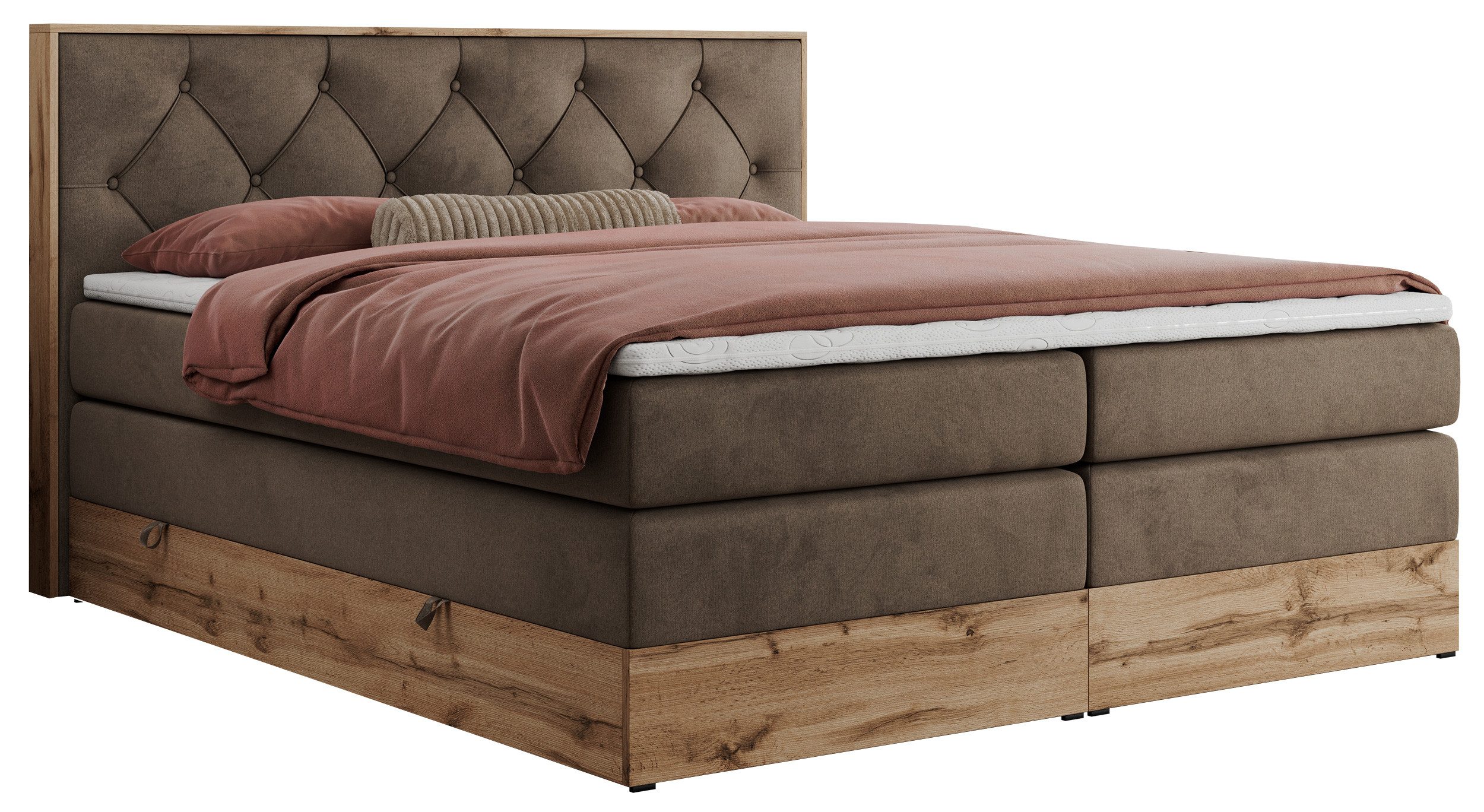 MKS MÖBEL Boxspringbett VENETO KING (Doppelbett, Multipocket-Matratzen, Top günstig online kaufen