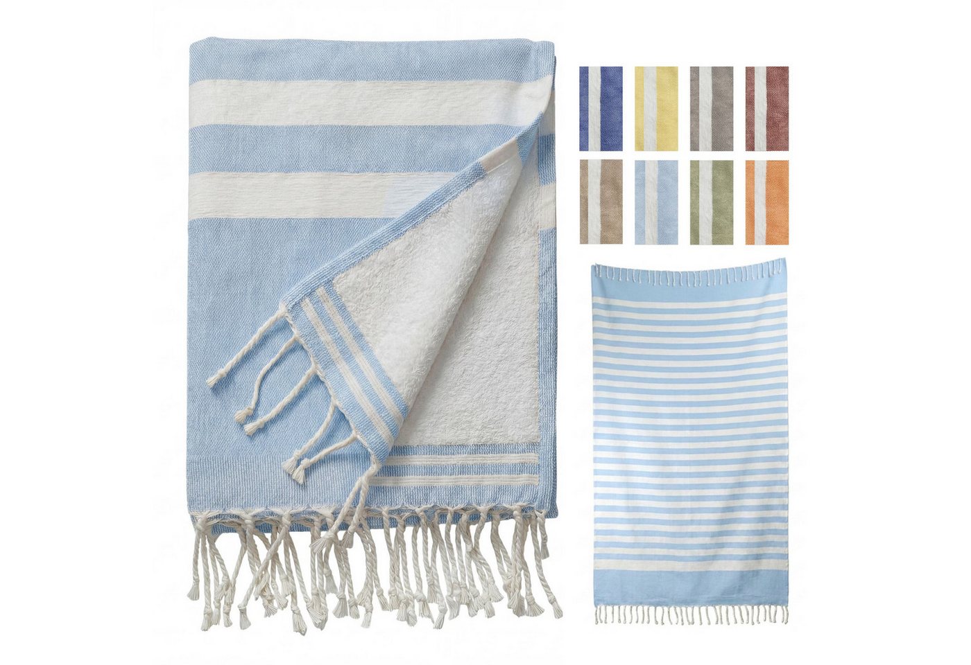 furora HOLIDAY Badetuch Saunahandtuch 100x200 cm Frottier - Badetuch XXL Strandhandtuch Groß, Frottee und Badetuch zugleich aus 100% Baumwolle in brillanten Farben