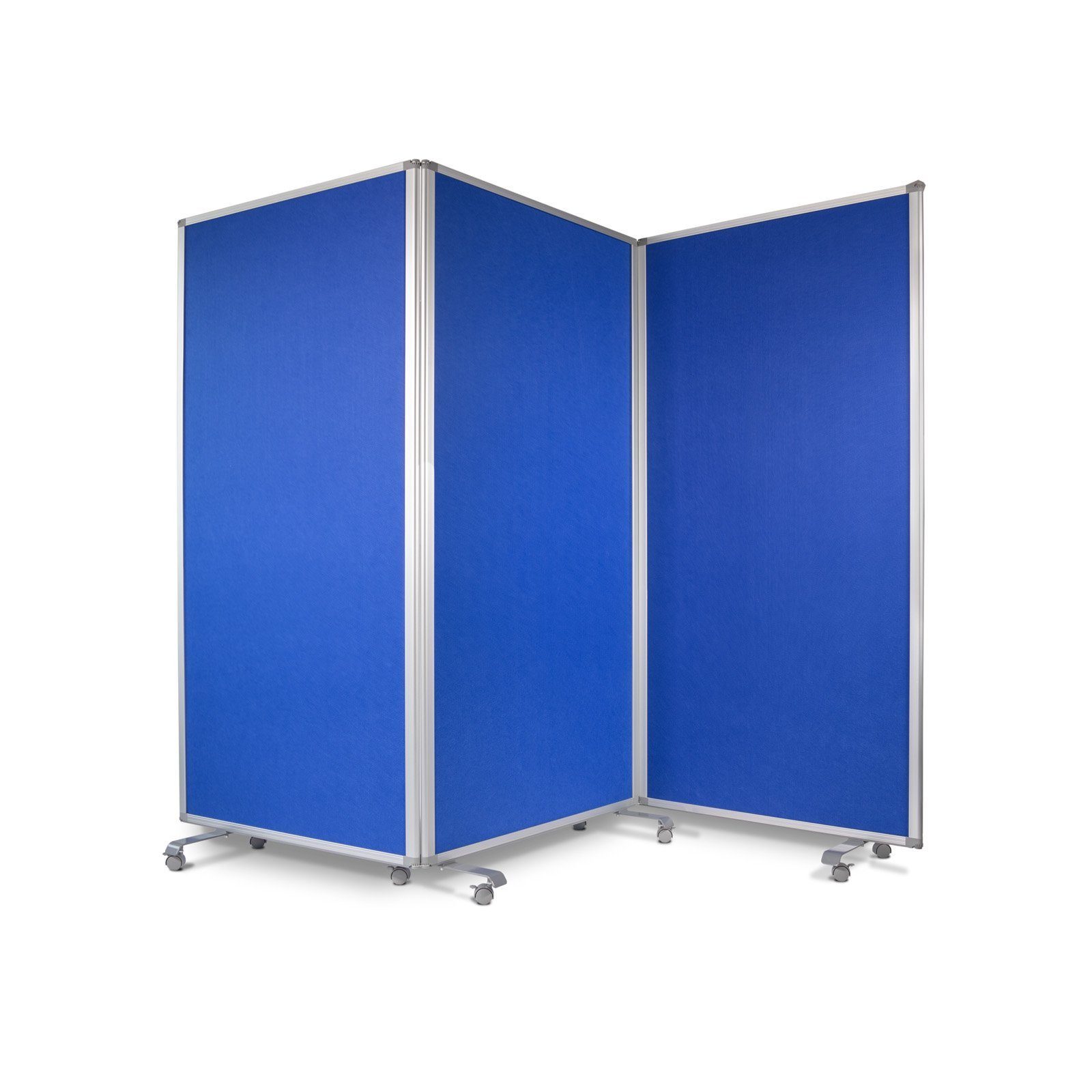 Master of Boards Stellwand Filz-Trennwand, Trennwand erhältlich in 2 Farben & 2 Größen (3 St) Blau
