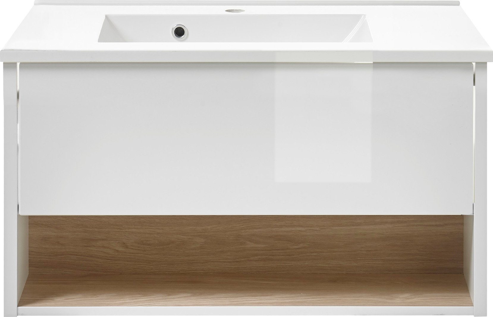 Home affaire Waschtisch Studio Line, Waschtisch inkl. Waschbecken, modernes Design, in zwei Farben verfügbar, ausreichend Stauraum