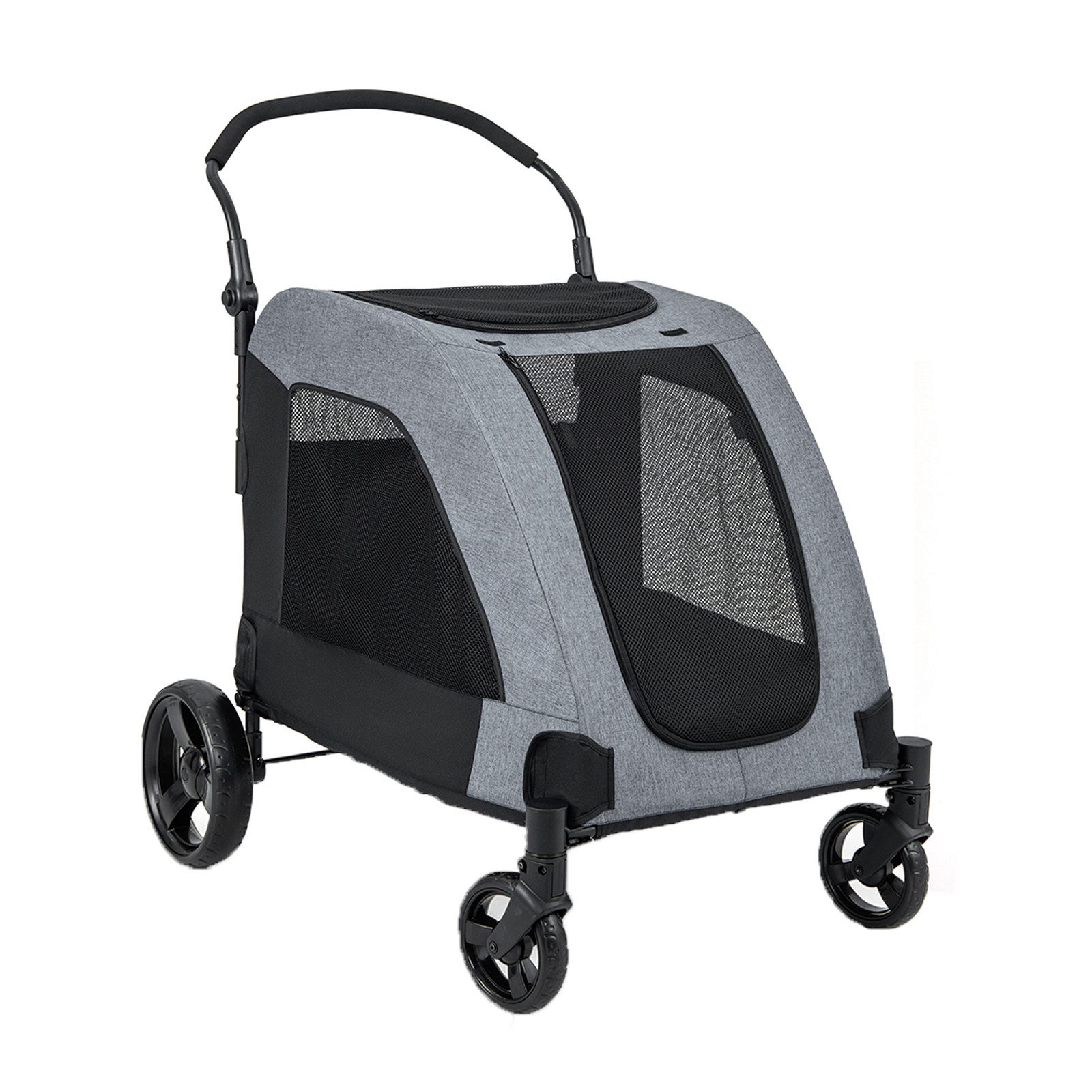 COSTWAY Hundebuggy, klappbarer Hundewagen, bis 60kg