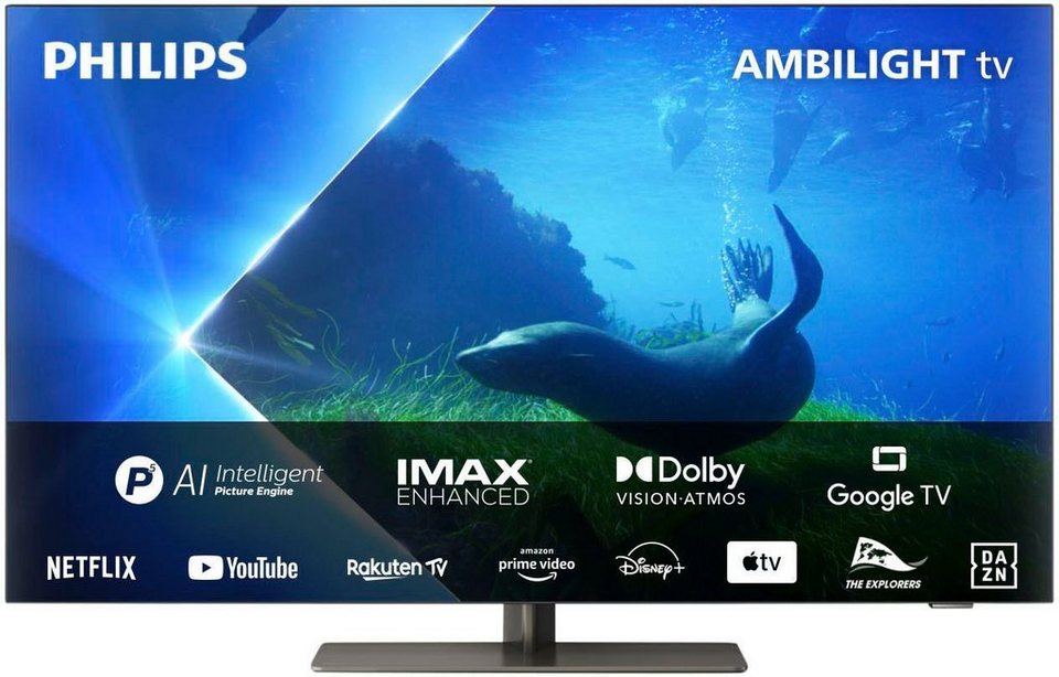 Philips 55OLED808/12 OLED-Fernseher (139 cm/55 Zoll, 4K Ultra HD, Android TV,  Smart-TV)