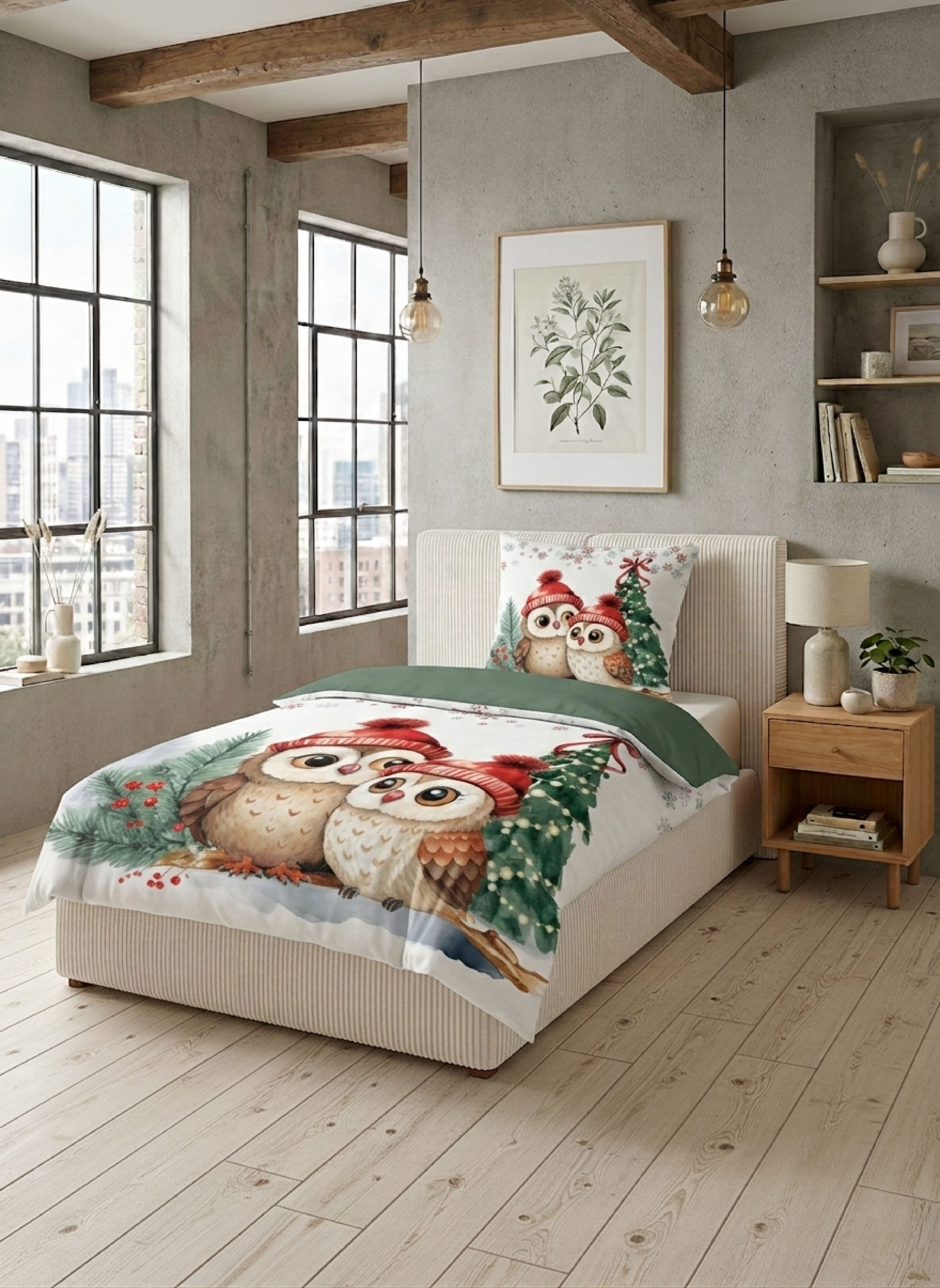 Biberna Bettwäsche 0347259 Premium Biber-Bettwäsche 100% Baumwolle ab Größe 135x200 cm, Feinbiber, 2 teilig, wärmend & weich, Reißverschluss, Winterbettwäsche,  – Bild 4 von 5