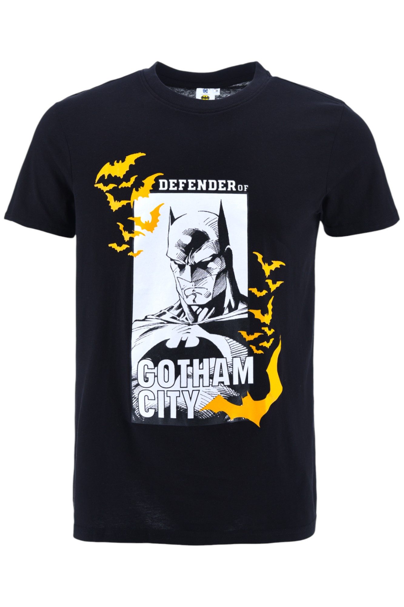 Batman T-Shirt Defender of Gotham City Jersey Kurzarmshirt aus Baumwolle Gr. S - XXL