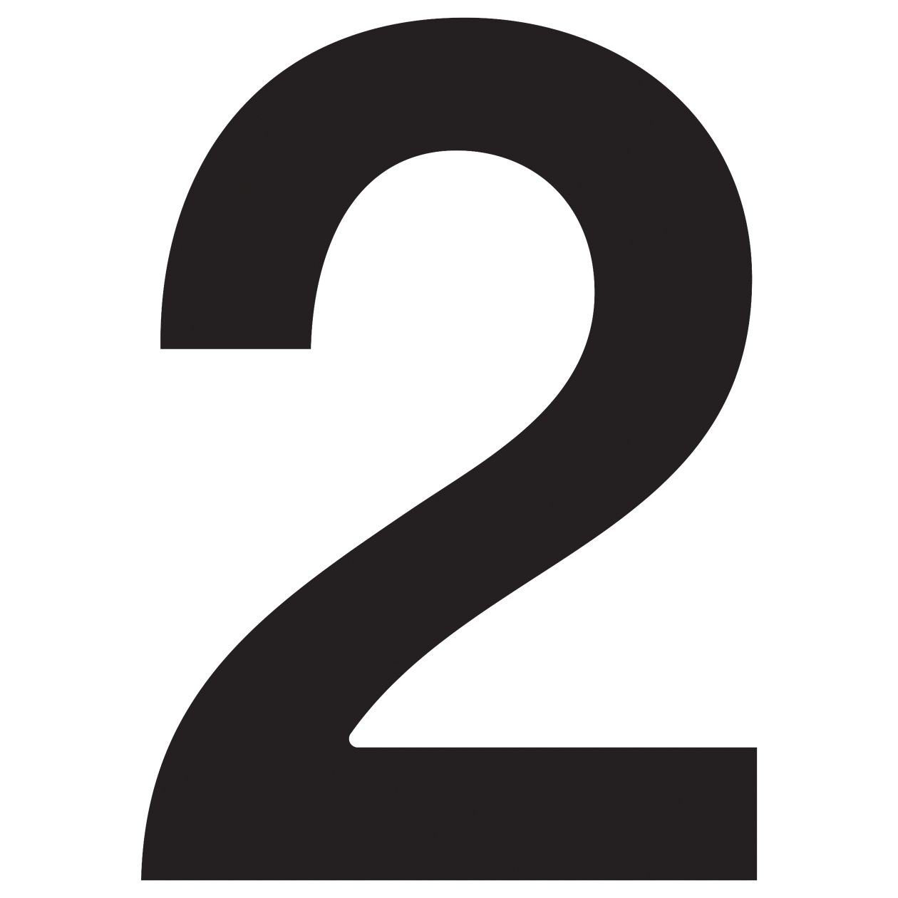 Hausnummer ''2'' Schwarz Bravios Briefkasten