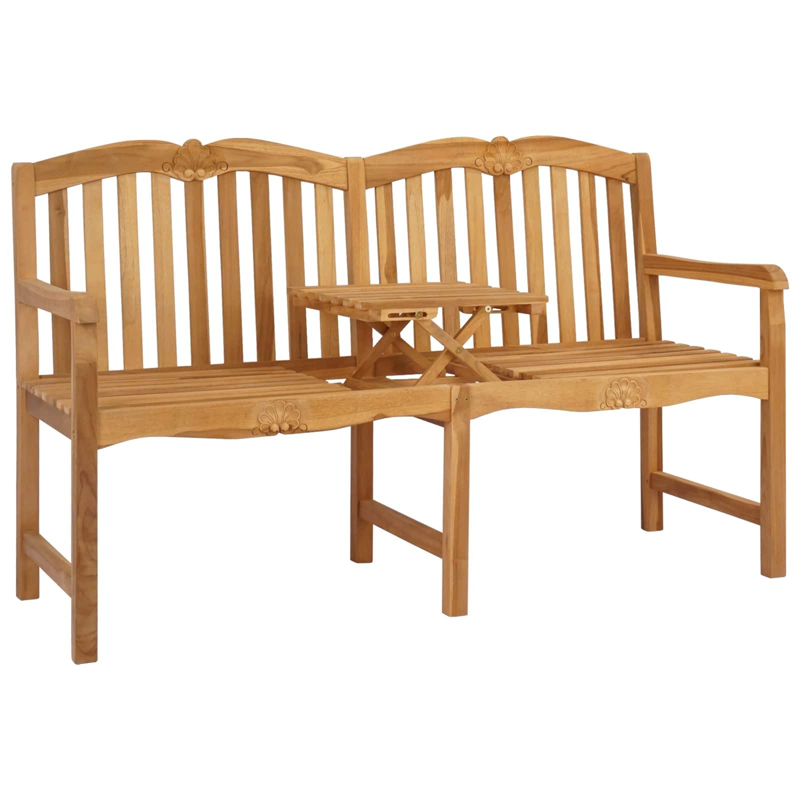 Gartenbank Handgefertigte Rosenbank 155 x 60 x 94 cm Massivholz Natur