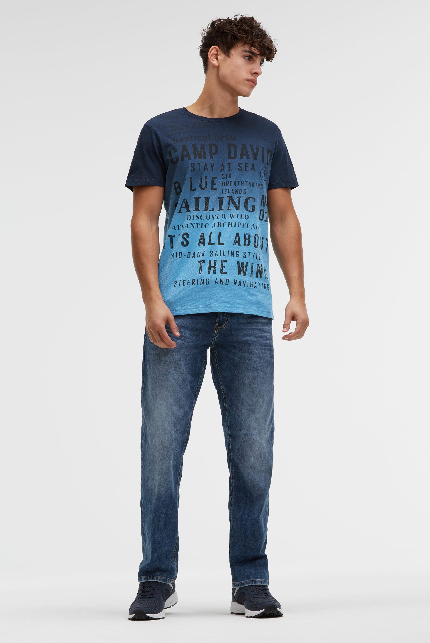 CAMP DAVID Rundhalsshirt mit Farbverlauf