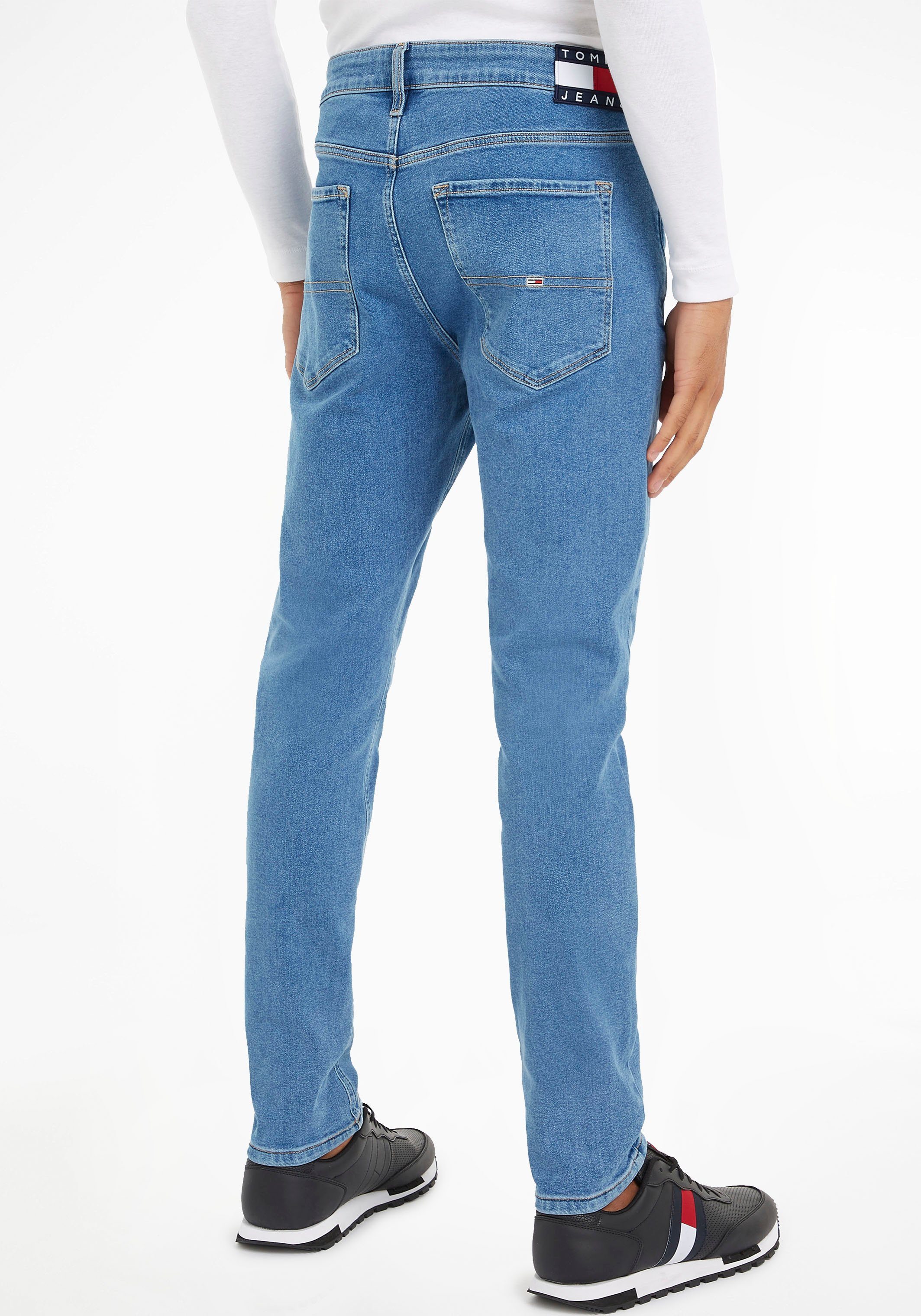 Tommy Jeans Slim-fit-Jeans SCANTON Y Jeans Tommy Nieten Knopf & mit lightblue SLIM