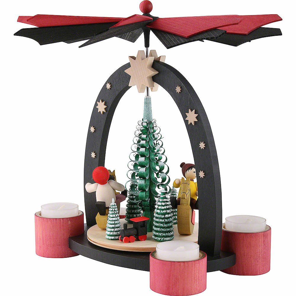 ULMIK Weihnachtspyramide 1-stöckige Bogenpyramide Reiterlein (26cm) von ULMIK
