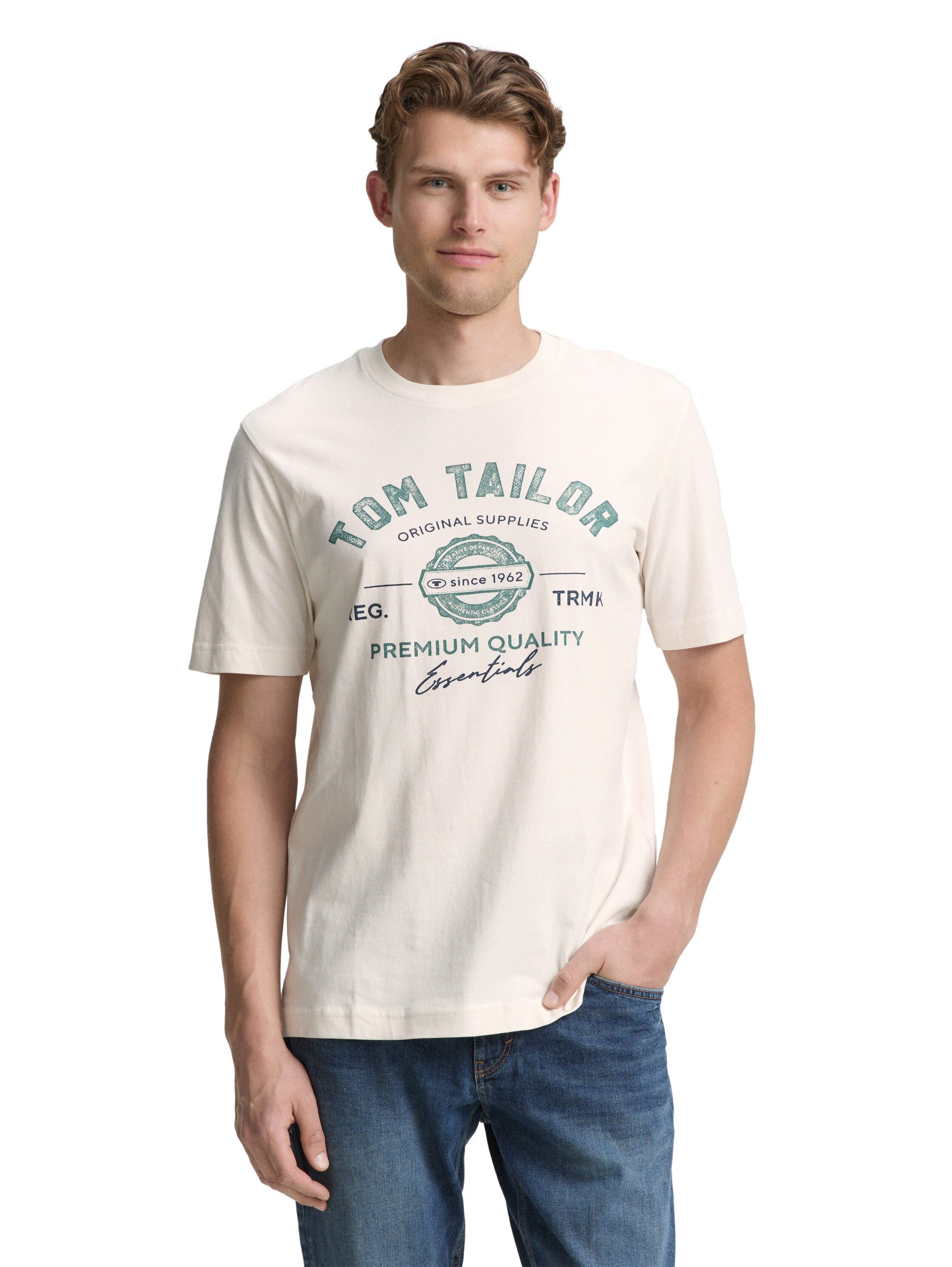 TOM TAILOR T-Shirt mit großem Logofrontprint günstig online kaufen