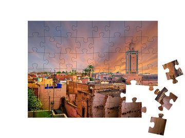 puzzleYOU Puzzle Marrakesch und die alte Medina, Marokko, 48 Puzzleteile, puzzleYOU-Kollektionen Marrakesch, Städte Weltweit