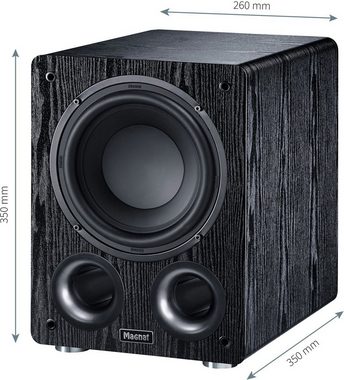 Magnat ALPHA RS8 schwarz Subwoofer (Keine, 80.0 W)