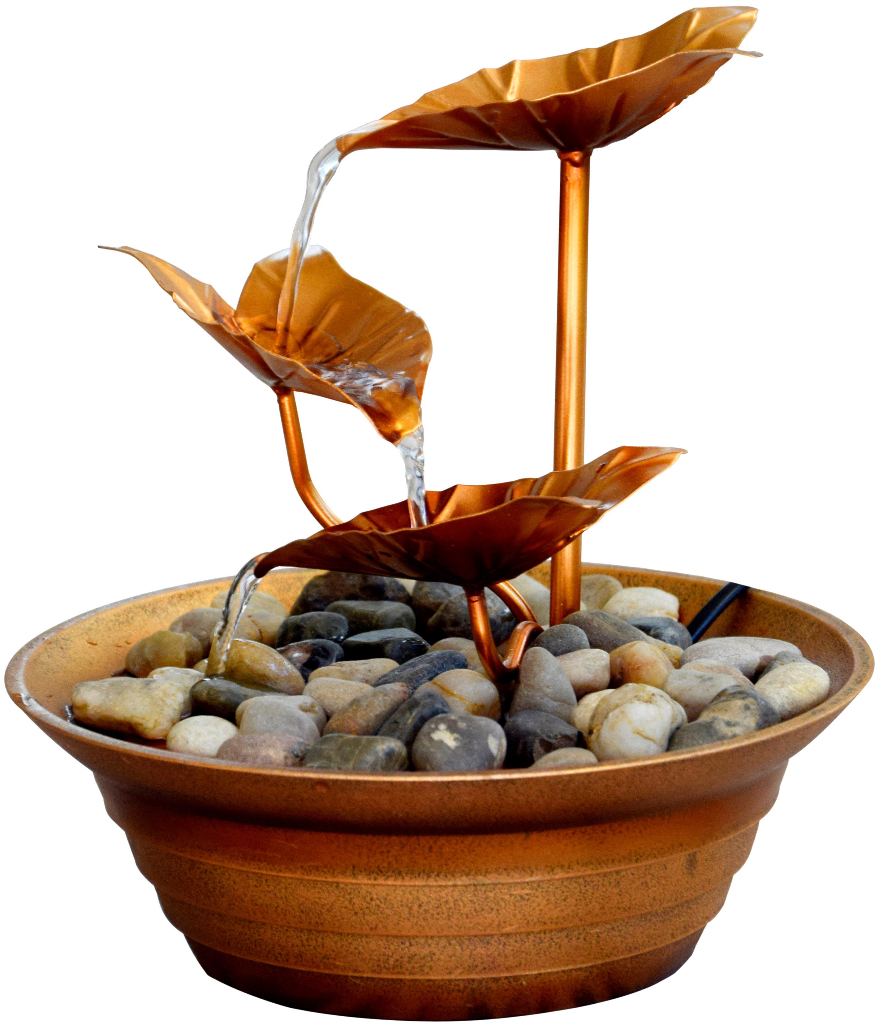 dobar Gartenbrunnen Design-Zimmerbrunnen mit Deko-Steinchen günstig online kaufen