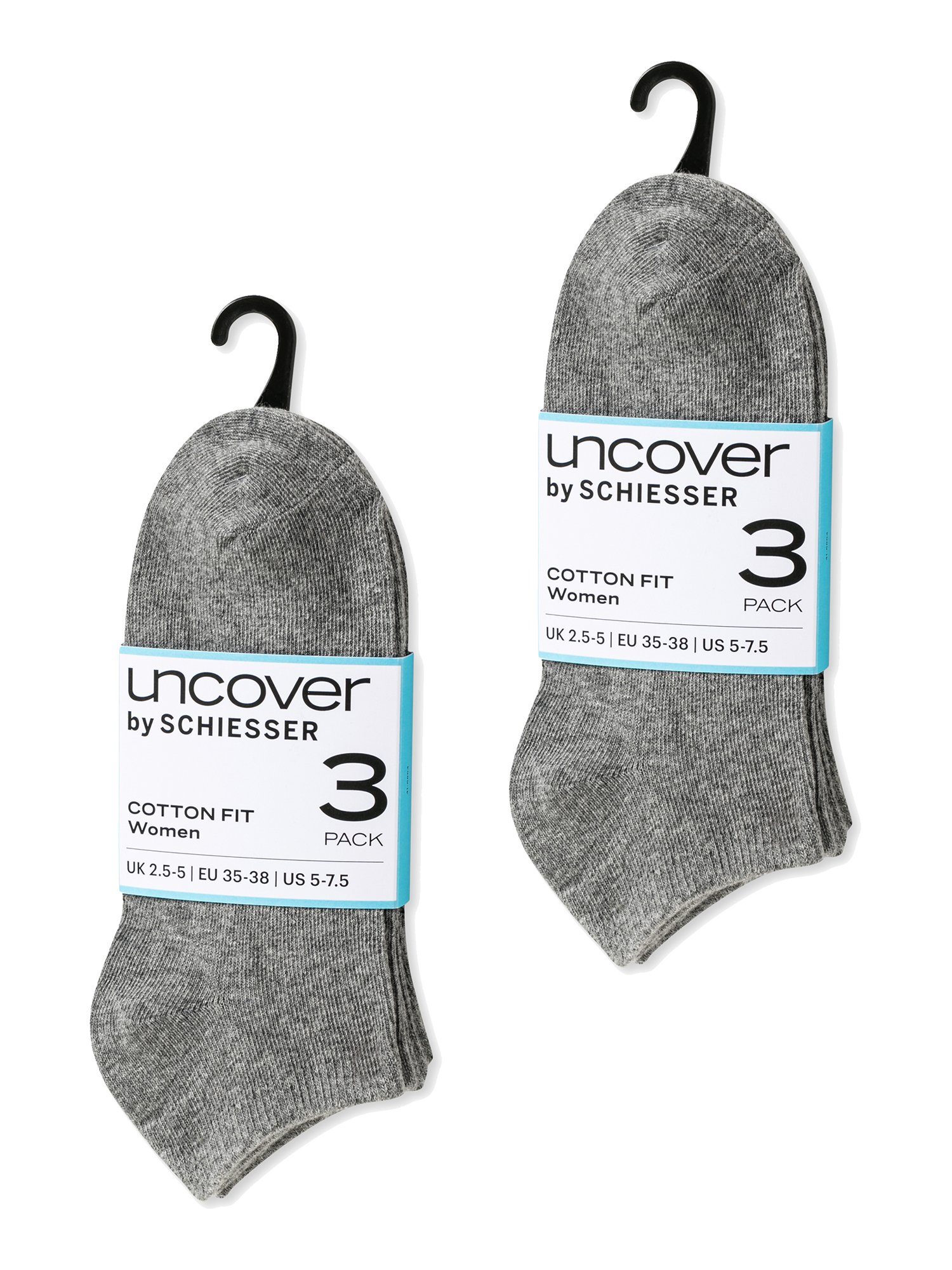 Schiesser Sneakersocken Uncover Grau Multi (6-Paar)
