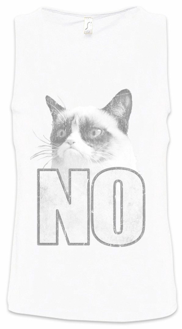 Tanktop Grumpy No Cat Ärmelloses T-Shirt Ktty Sweet Kitten Cats Katze Katzen