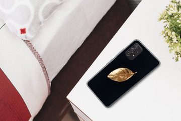MuchoWow Handyhülle Blätter - Schwarz und Gold - Luxus - Natur - Pflanzen, Phone Case, Handyhülle Samsung Galaxy A53, Silikon, Schutzhülle