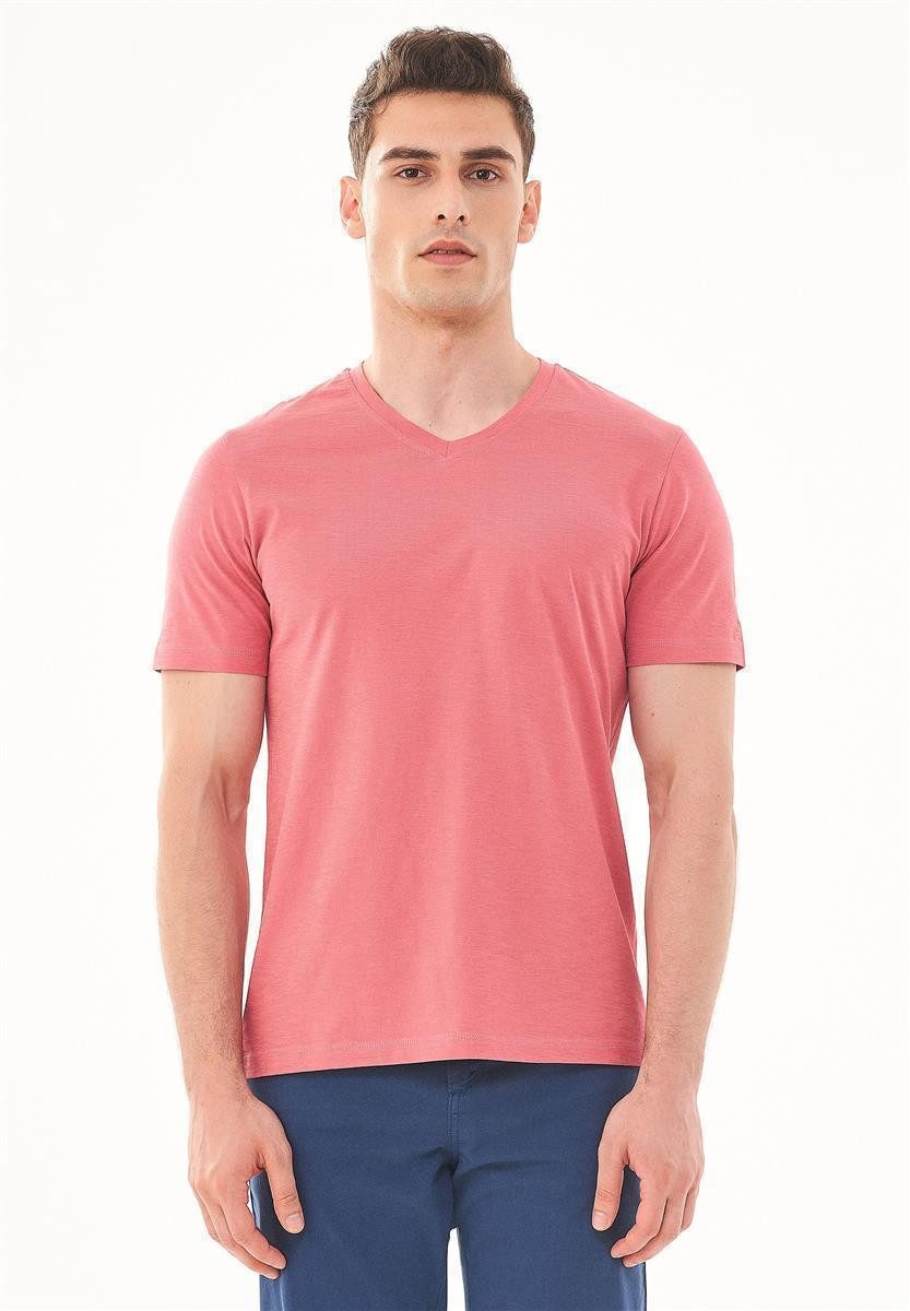 ORGANICATION T-Shirt MEN’S BASIC V-NECK T-SHIRT in Desert Rose