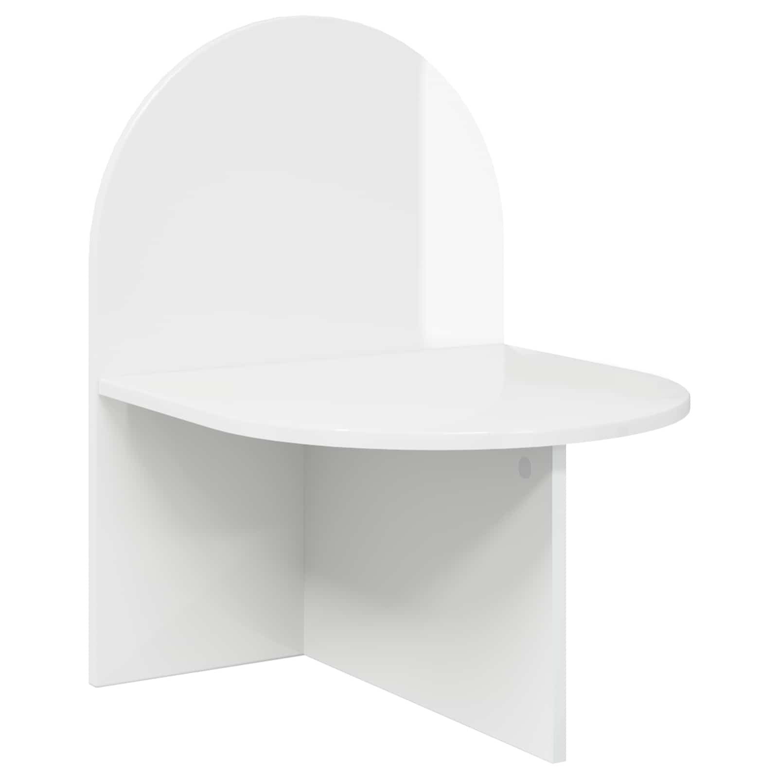 vidaXL Nachttisch 48 x 49 x 65 cm Nachttisch Nachtschrank Nachtkommode Hochglanz Weiß 48