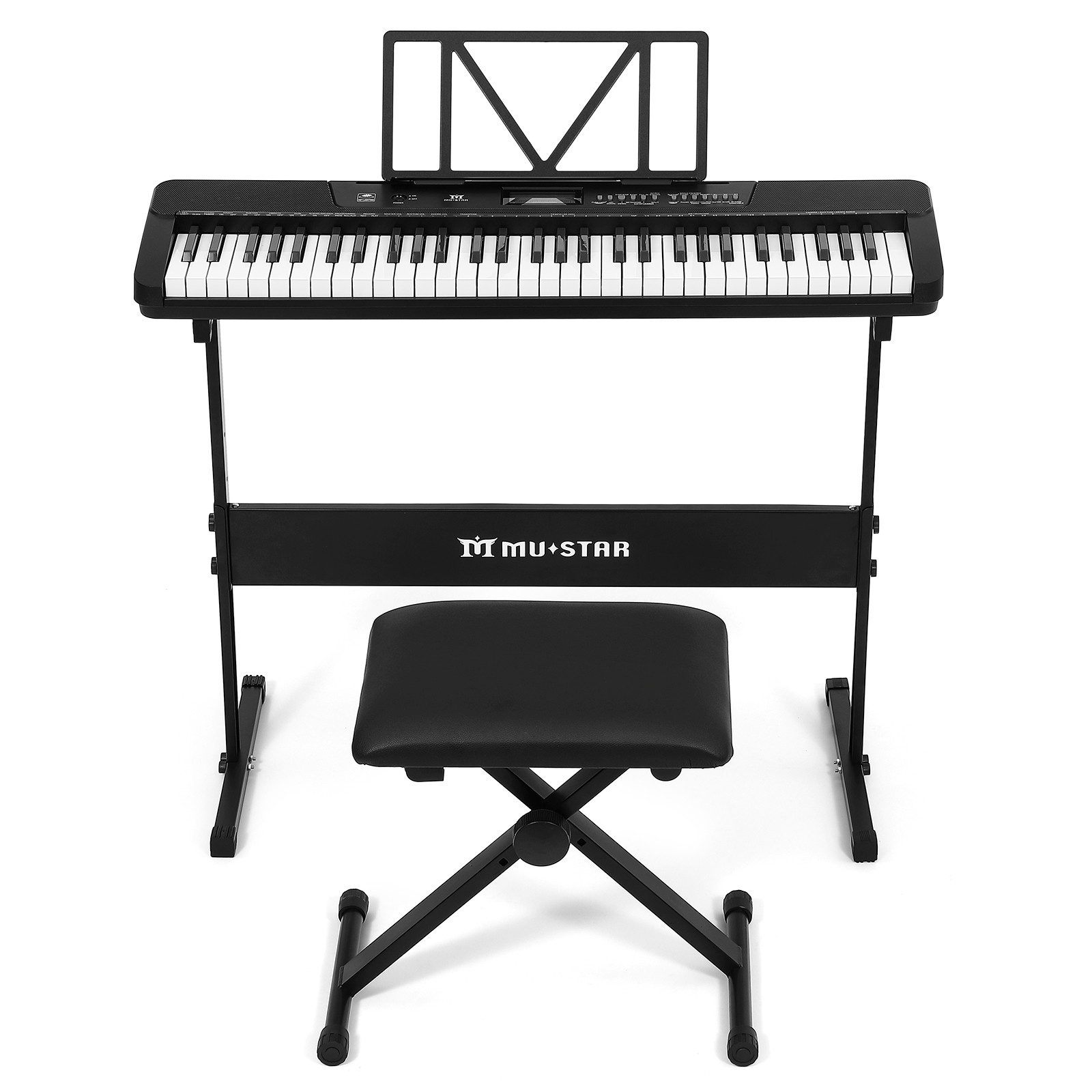 HT Digitalpiano 61 Key Lighting Keyboard Piano, Digital Piano Keyboard für Anfänger