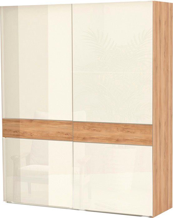 OTTO home Schwebetürenschrank Gala, wahlweise mit oder ohne Spiegel, 182x65x224cm, FSC-zertifiziert (mit 6 Einlegeböden und 2 Kleiderstangen) UV lackiert, kratzfest, hochglänzend, Soft-Close Funktion