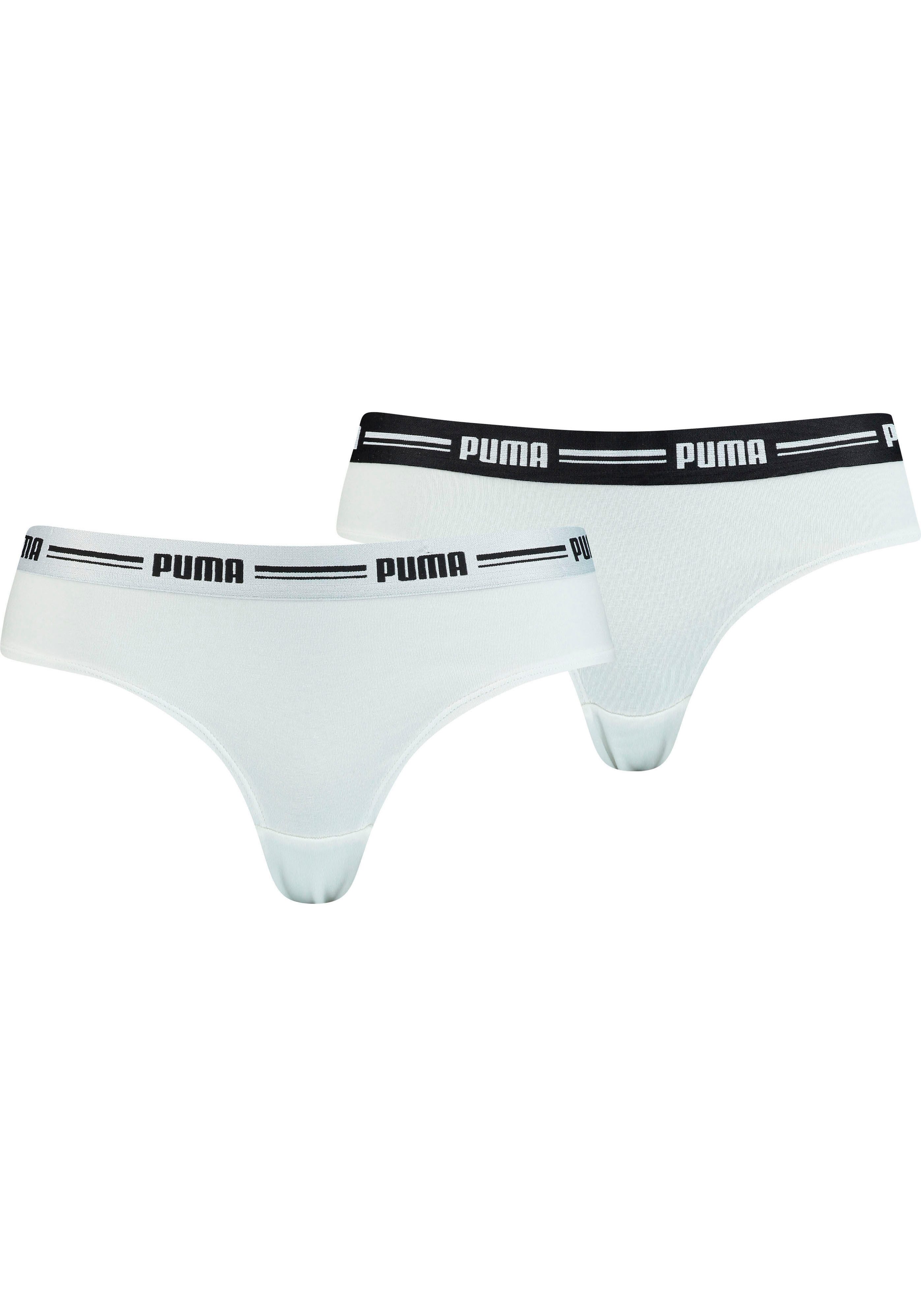 PUMA Brasilslip PUMA WOMEN BRAZILIAN 2P HANG (2er Pack) mit weichem Logobündchen