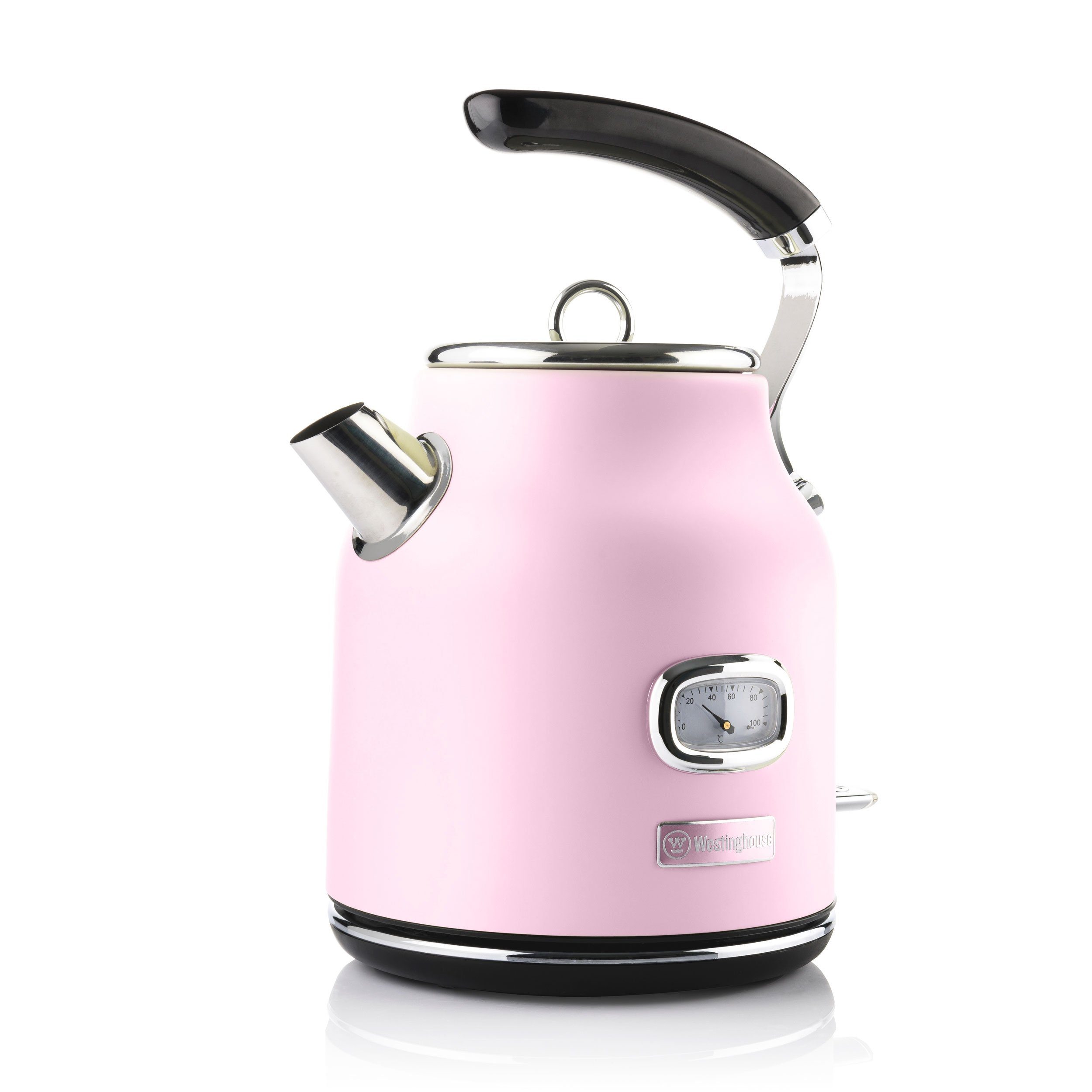 Westinghouse Wasserkocher WKWKH148 Retro, Wasserstandsanzeige, 1,7 l, 2200 W, 360° Basis, Kalkfilter, auto. Stopp-Funktion