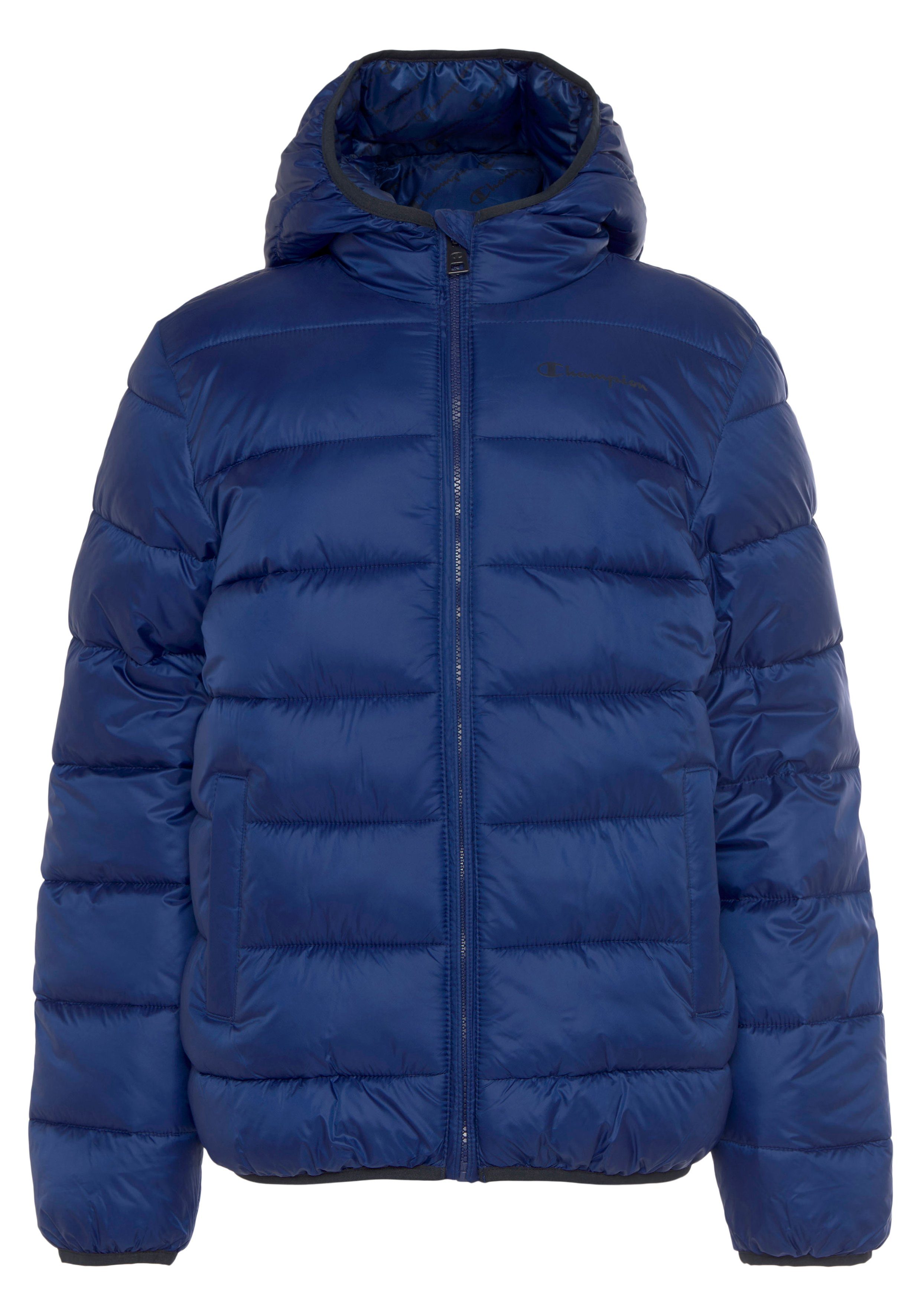 Outdoor Champion Hooded - für Steppjacke Kinder blau Jacket