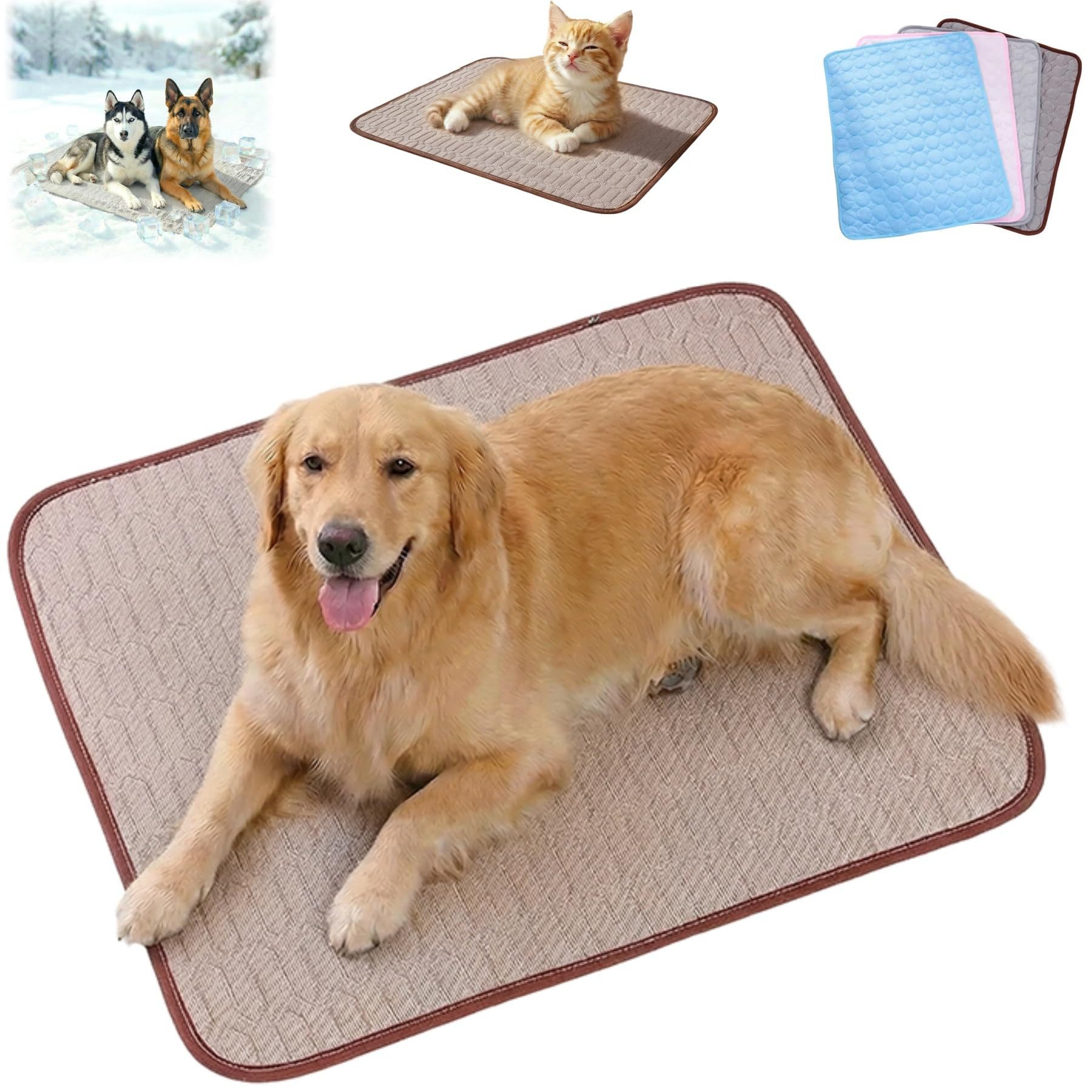 Srvillg Hundematte Hundekühlmatte Extra Groß, Automatische Kühlmatte für Hunde