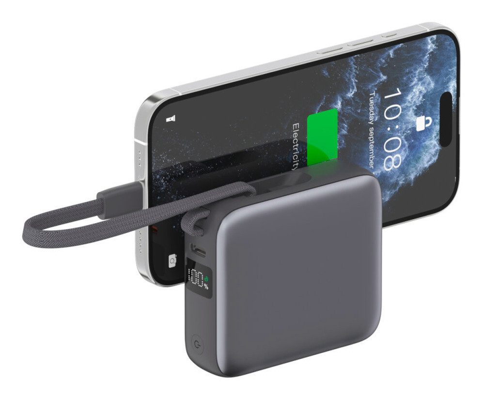 4smarts 4smarts Powerbank Pocket Dual Cord 10000mAh 22.5W, Powerbank