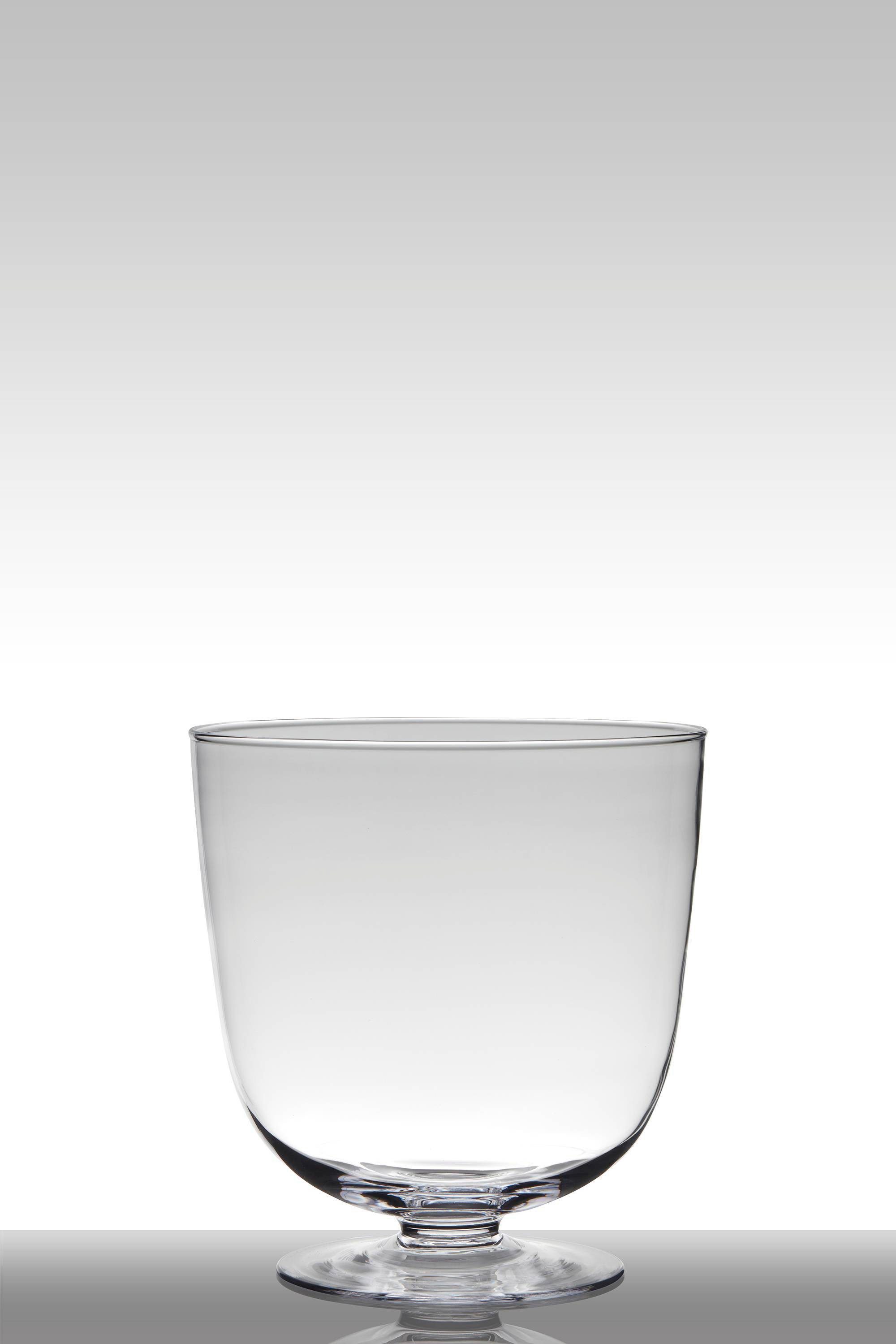 INNA-Glas Kerzenhalter Windlichtglas Shirley auf Standfuß, klar, 28cm, Ø27cm