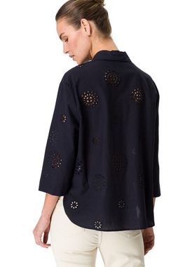 Zero Klassische Bluse mit Lochmuster Lochmuster