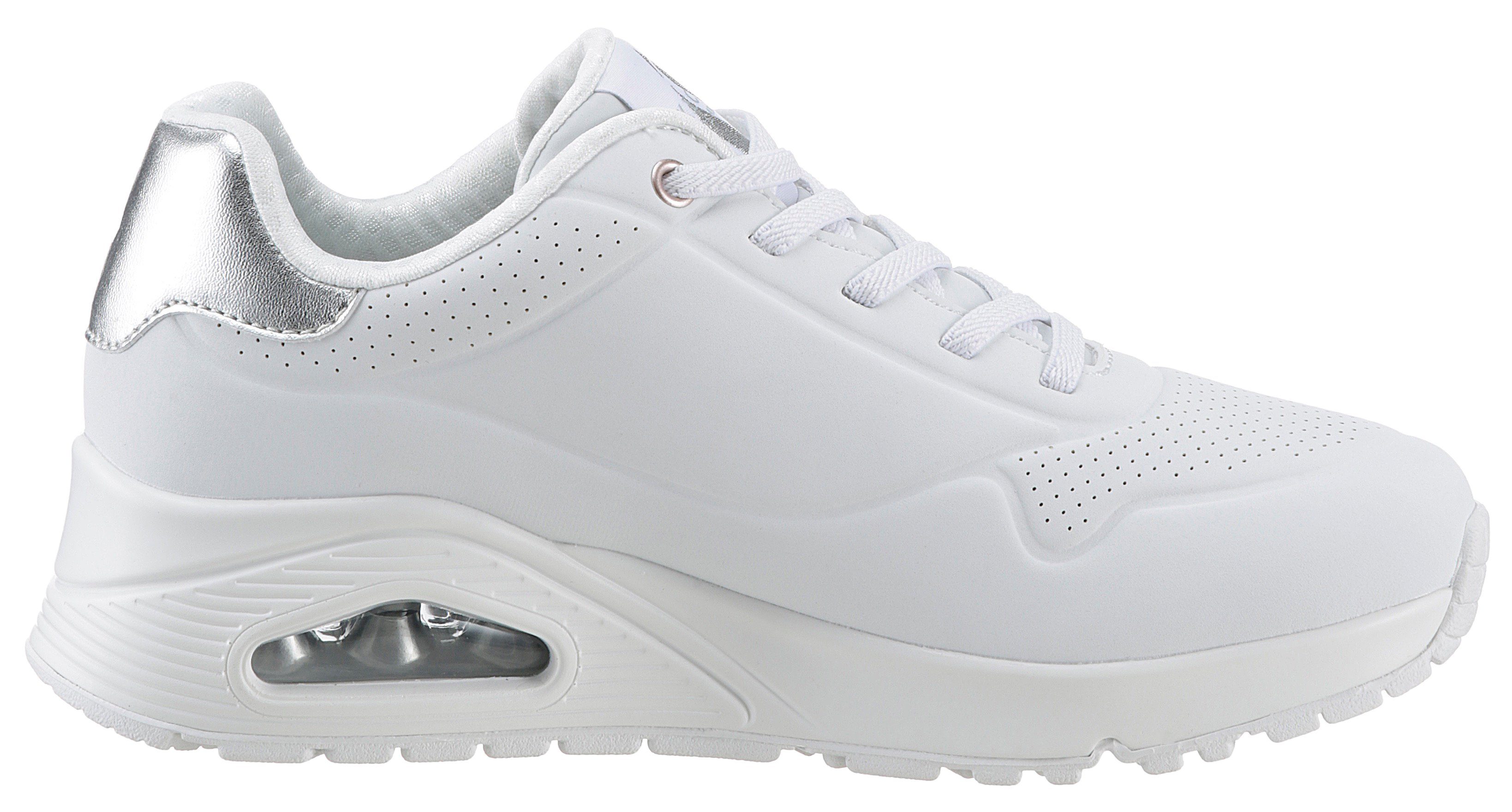 Skechers UNO SHIMMER AWAY Slip-On Sneaker Slipper, Freizeitschuh, Plateausneaker mit modischem Keilabsatz – Bild 5 von 5
