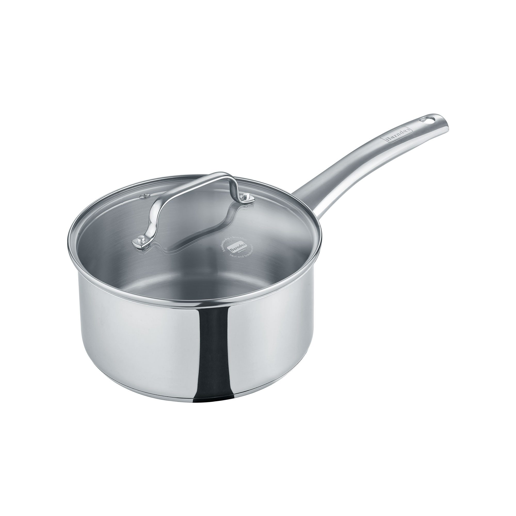 Berndes Kasserolle mit Glasdeckel 20 cm, poliert - b.brilliant, Edelstahl