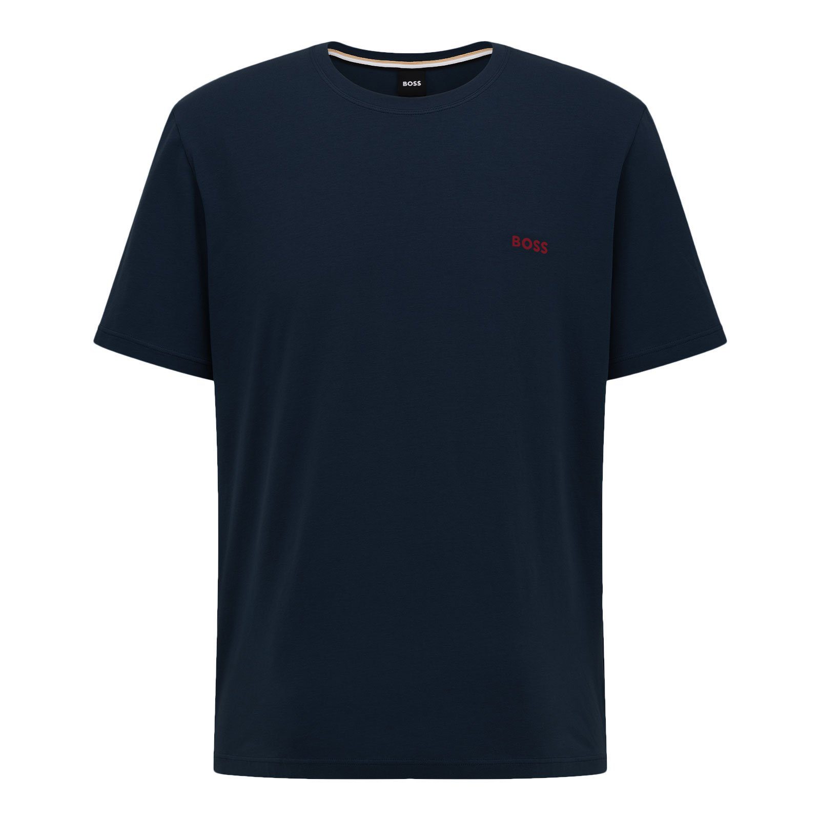 BOSS T-Shirt Mix&Match T-Shirt blue dark Brust R gesticktem Logo der auf mit 405