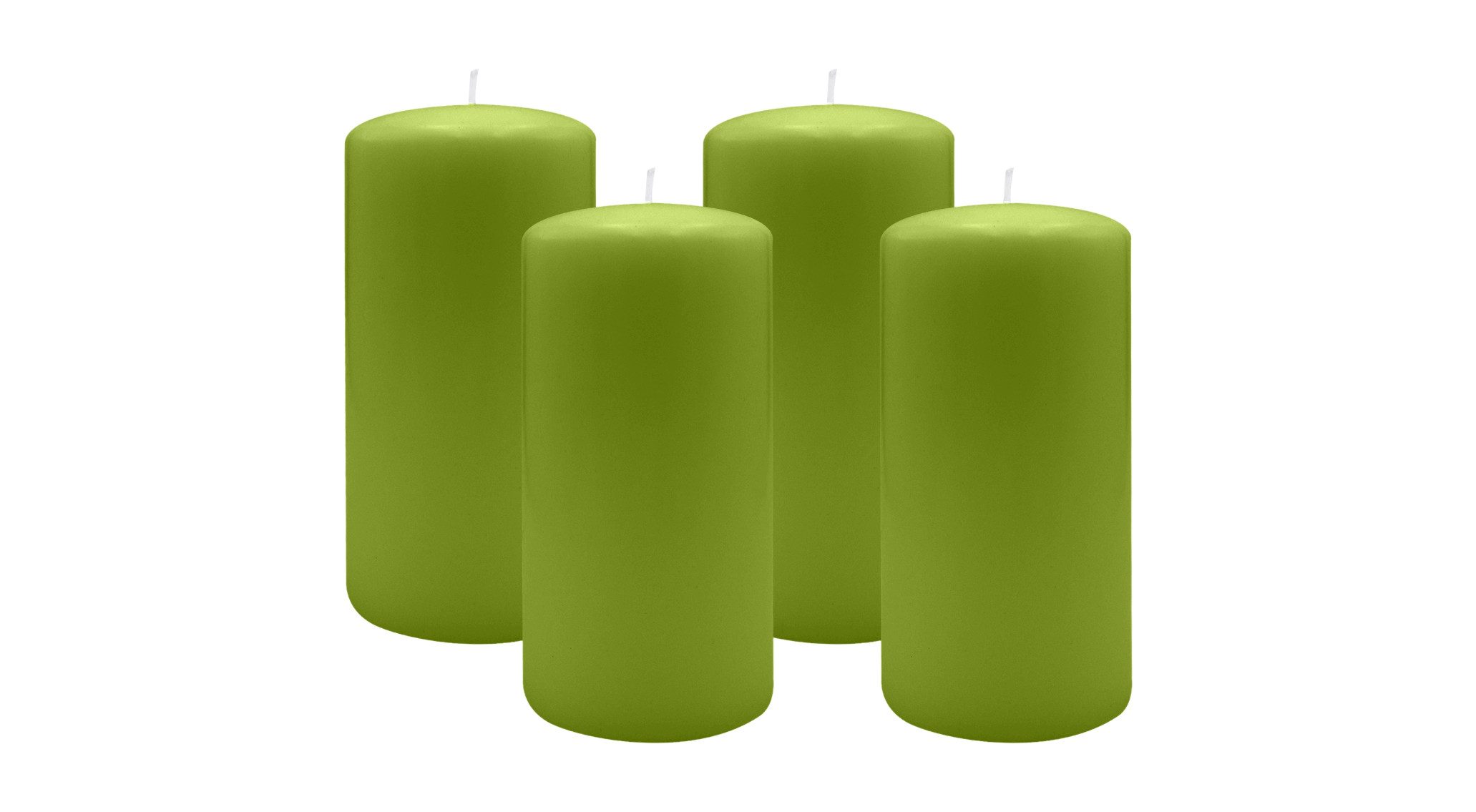 Kopschitz Kerzen Stumpenkerze 2er Set Stumpenkerzen/Adventskranzkerzen Limonegrün Ø 100 x 300 mm