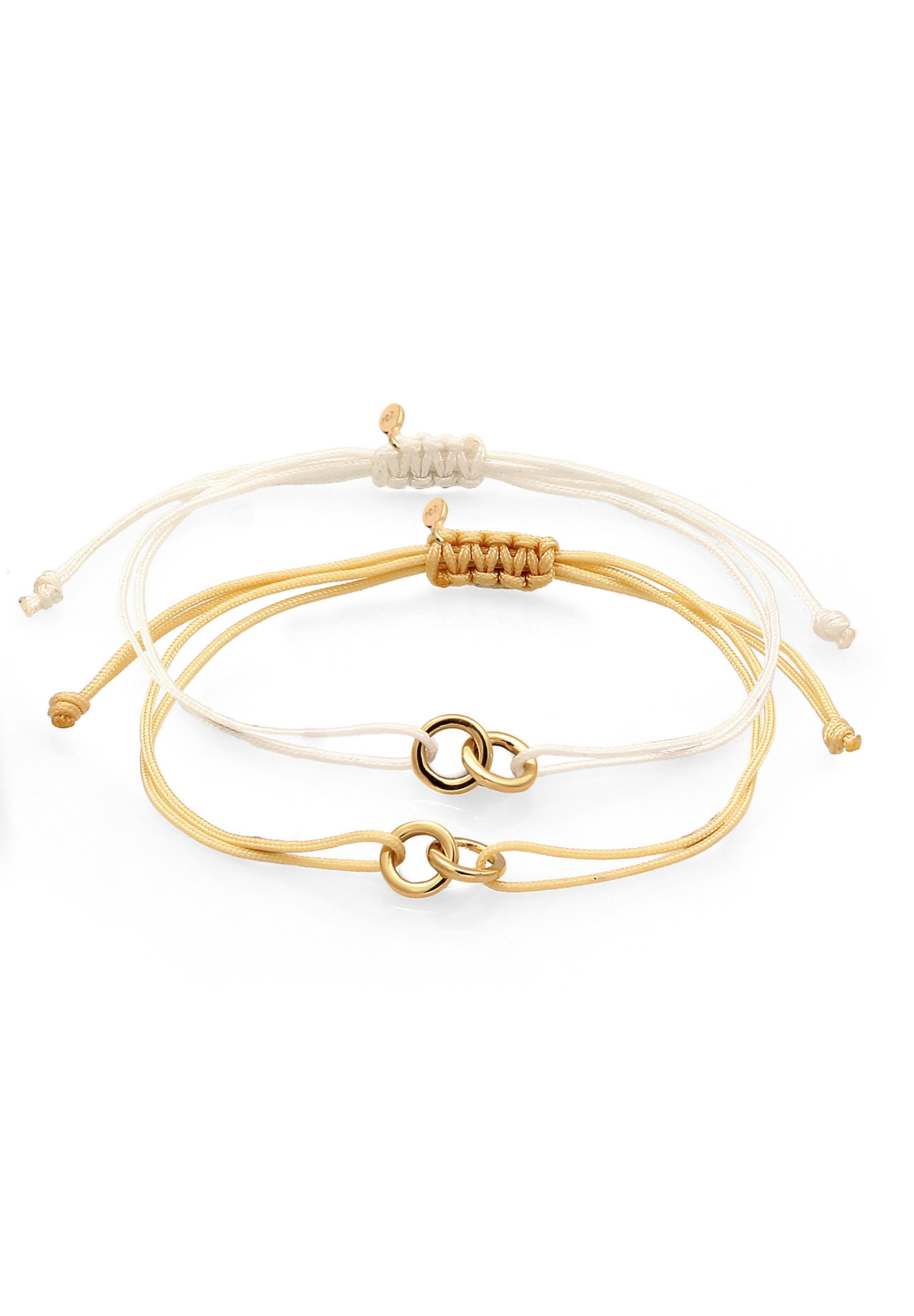 Elli Armband Set Kreis Infinity 925 Sterling Silber vergoldet, Infinity günstig online kaufen