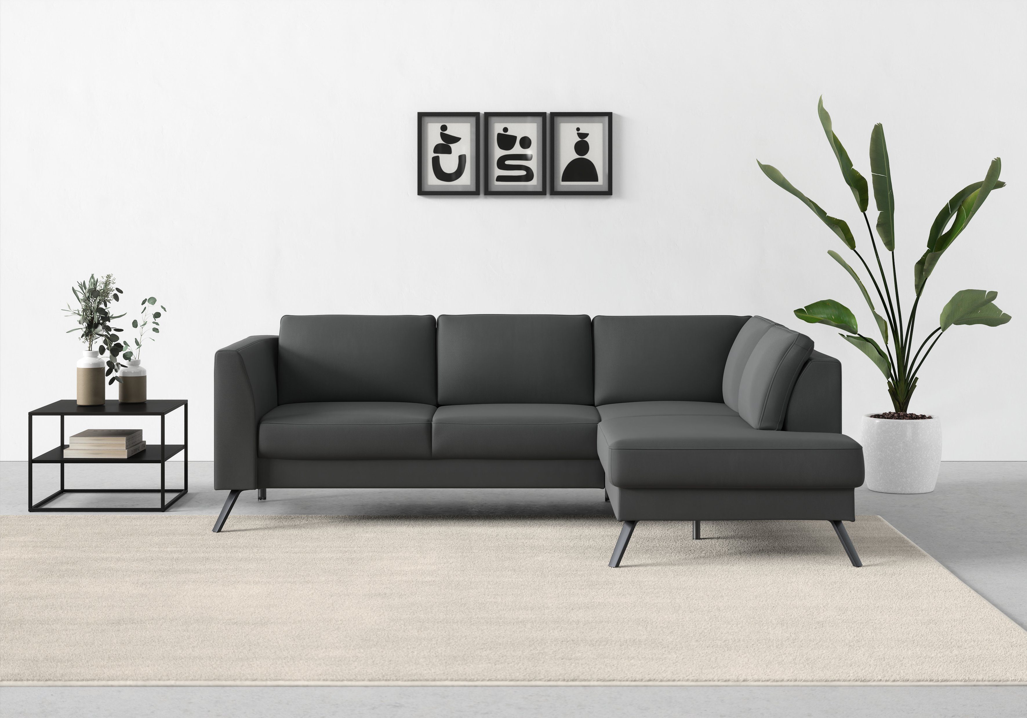 Sitztiefenverstellung Ecksofa mit sit&more und Lindholm, Federkern