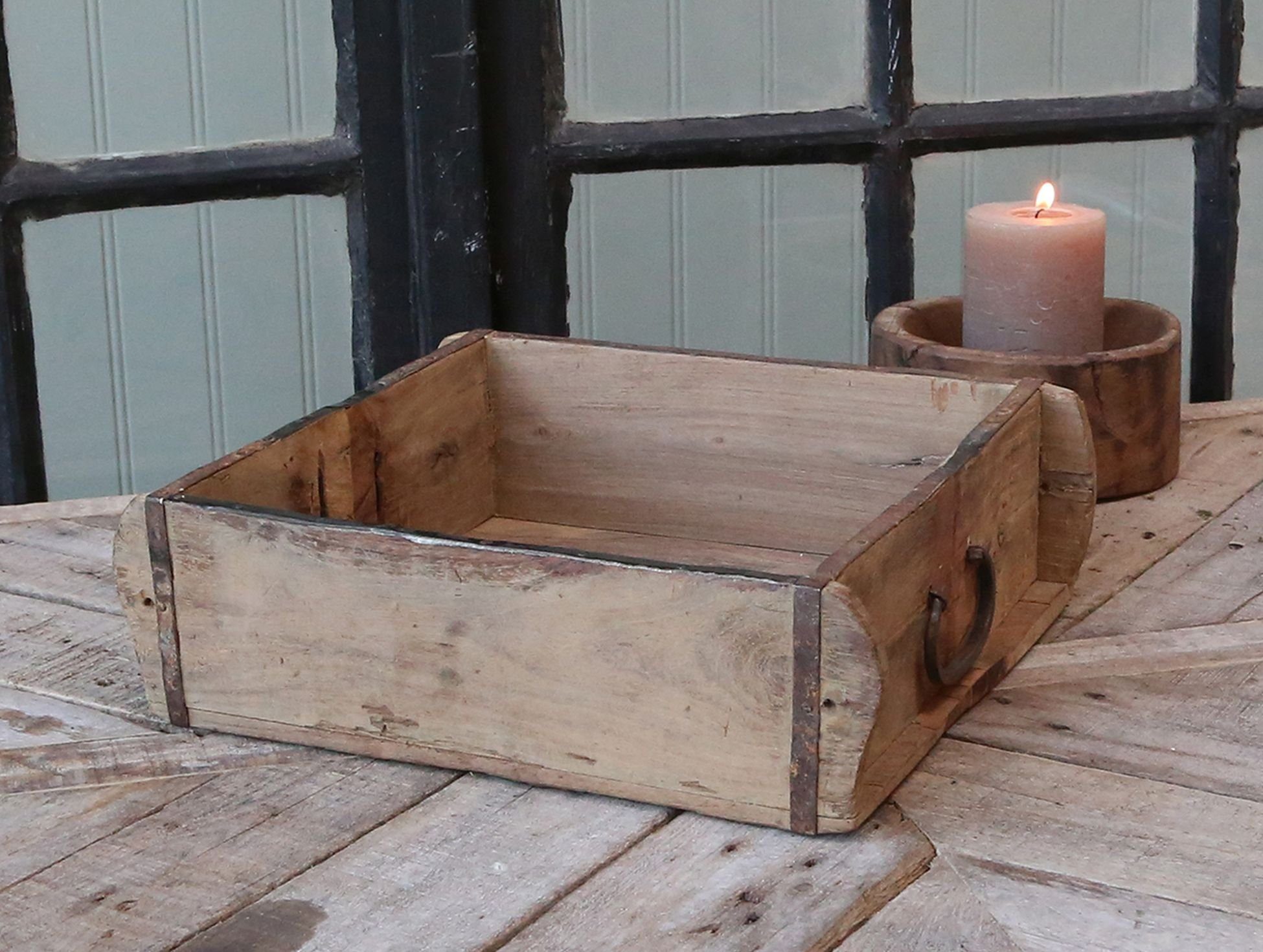 Chic Antique Holzkiste Chic Antique - Ziegelform Unika doppelt alte Backsteinform Holz Kiste