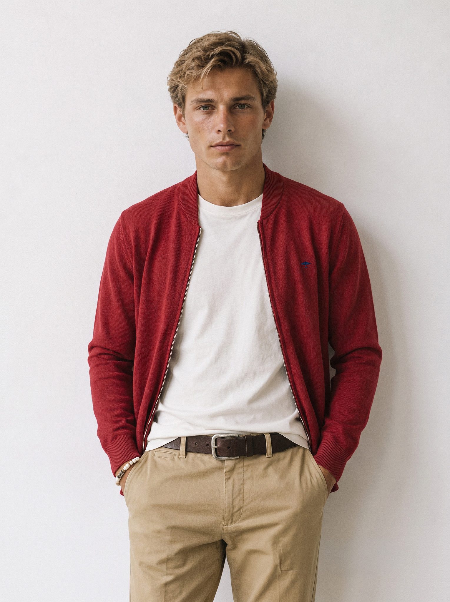 FYNCH-HATTON Strickjacke mit Logostickerei