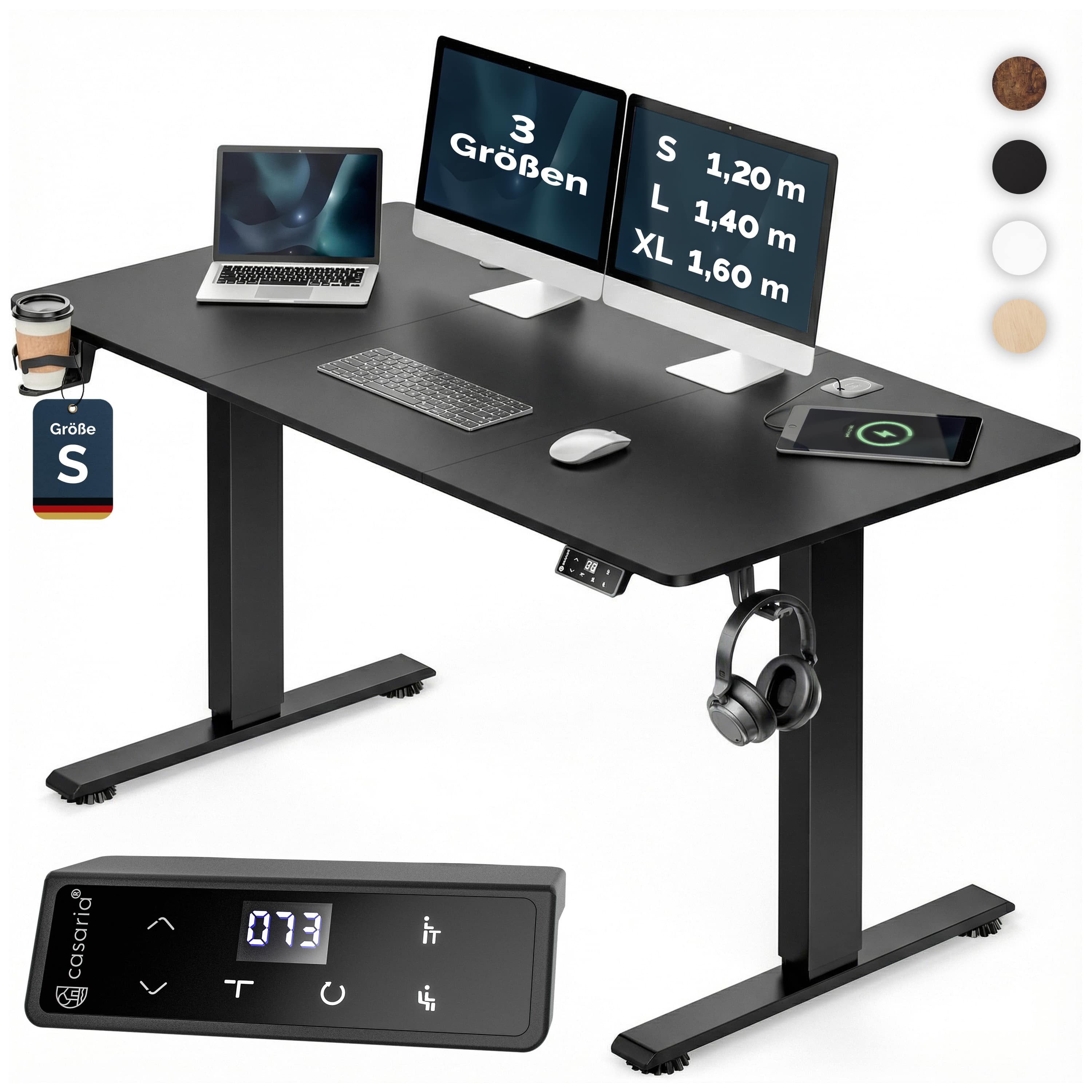 Casaria Schreibtisch Elektrisch höhenverstellbar Memory-Funktion Sitz-/Steh günstig online kaufen