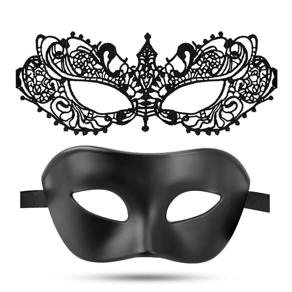 MÖÖNJP Verkleidungsmaske Maskenpaar Maskerade Maske Set Venezianische Party Maske Plastik