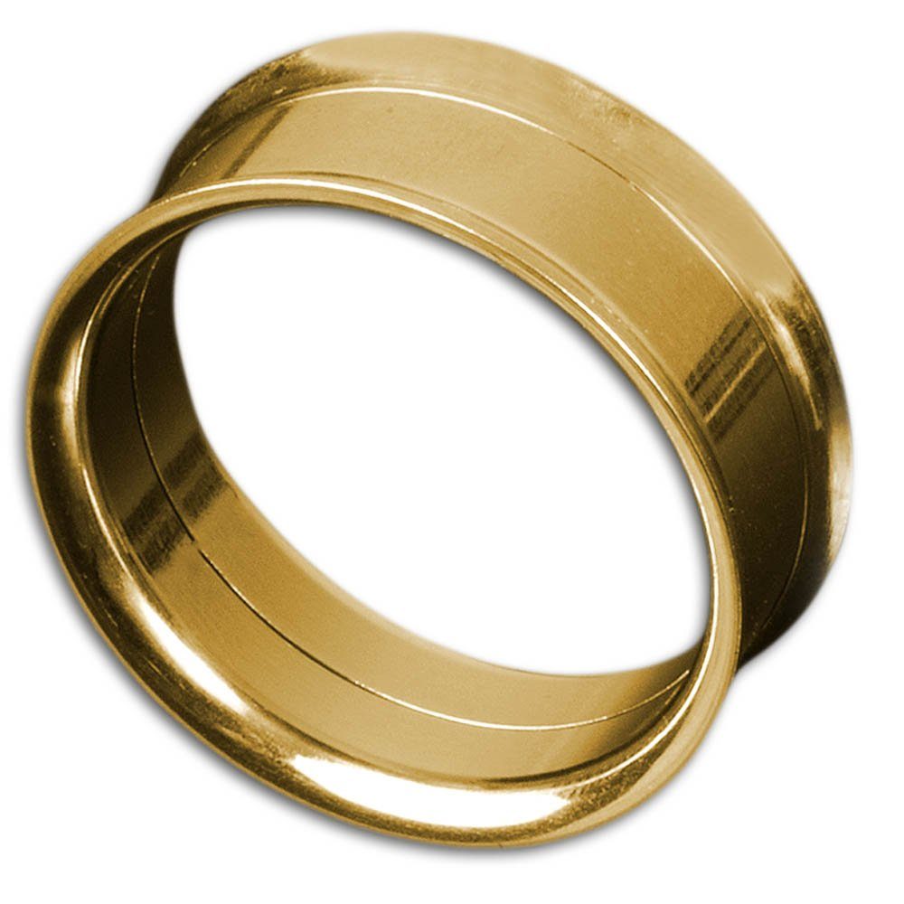 viva-adorno Plug 1 Stück Edelstahl Tube Tunnel mit Innengewinde Schraubverschluss, Double Flared Ohr Piercing Größe 4-30mm