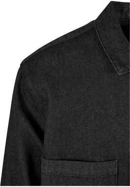 URBAN CLASSICS Langarmhemd Urban Classics Herren Oversized Denim Pocket Shirt (1-tlg)