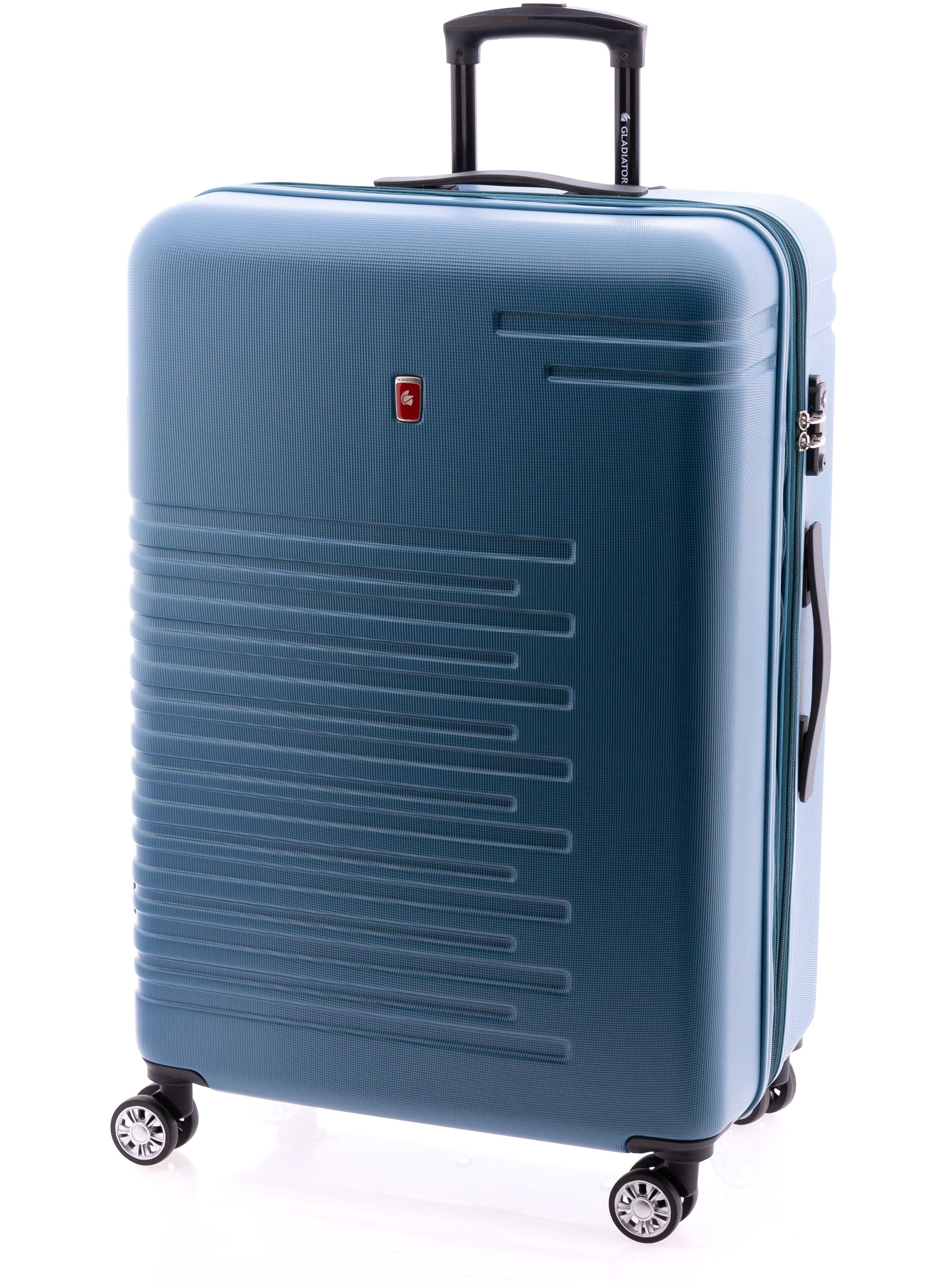 GLADIATOR Hartschalen-Trolley - Koffer 77 cm, 4 Rollen, Dehnfalte, TSA, div. Farben petrol | Hartschalenkoffer