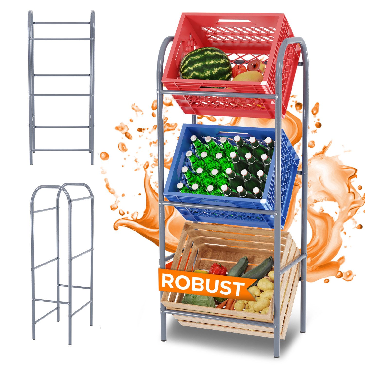 TroniTechnik Regal für 3 Kisten Flaschenkistenregal aus pulverbeschichtetem günstig online kaufen